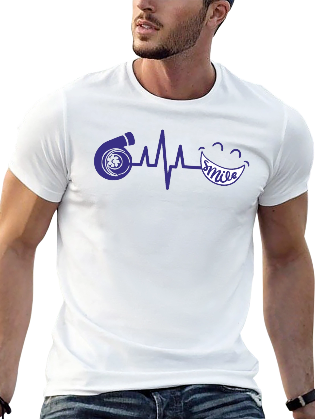 Turbo Heartbeat Smile T-Shirt - Black
