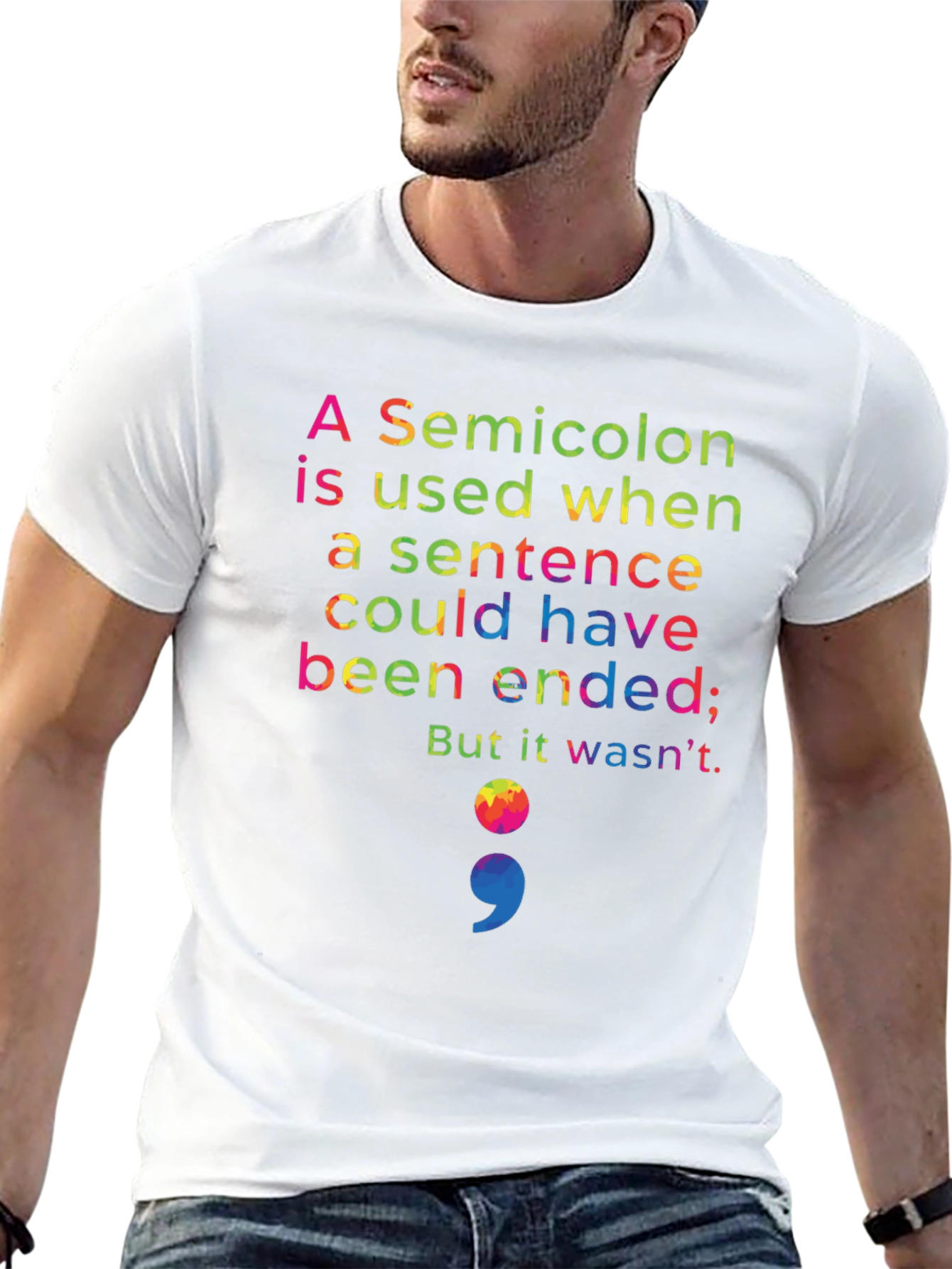 Semicolon Mental Health Awareness Graphic Tee