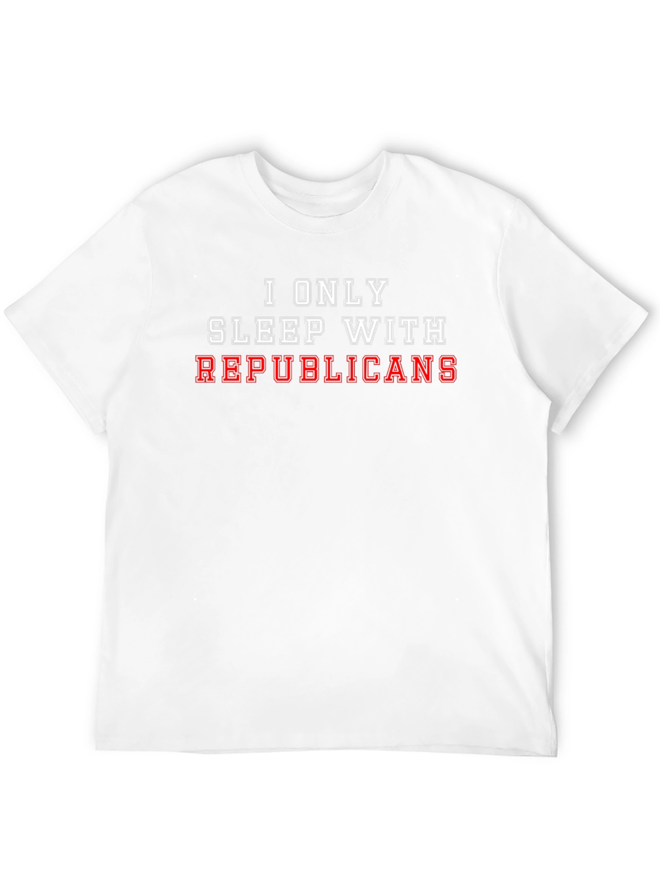 I Only Sleep With Republicans Black Crewneck Tee