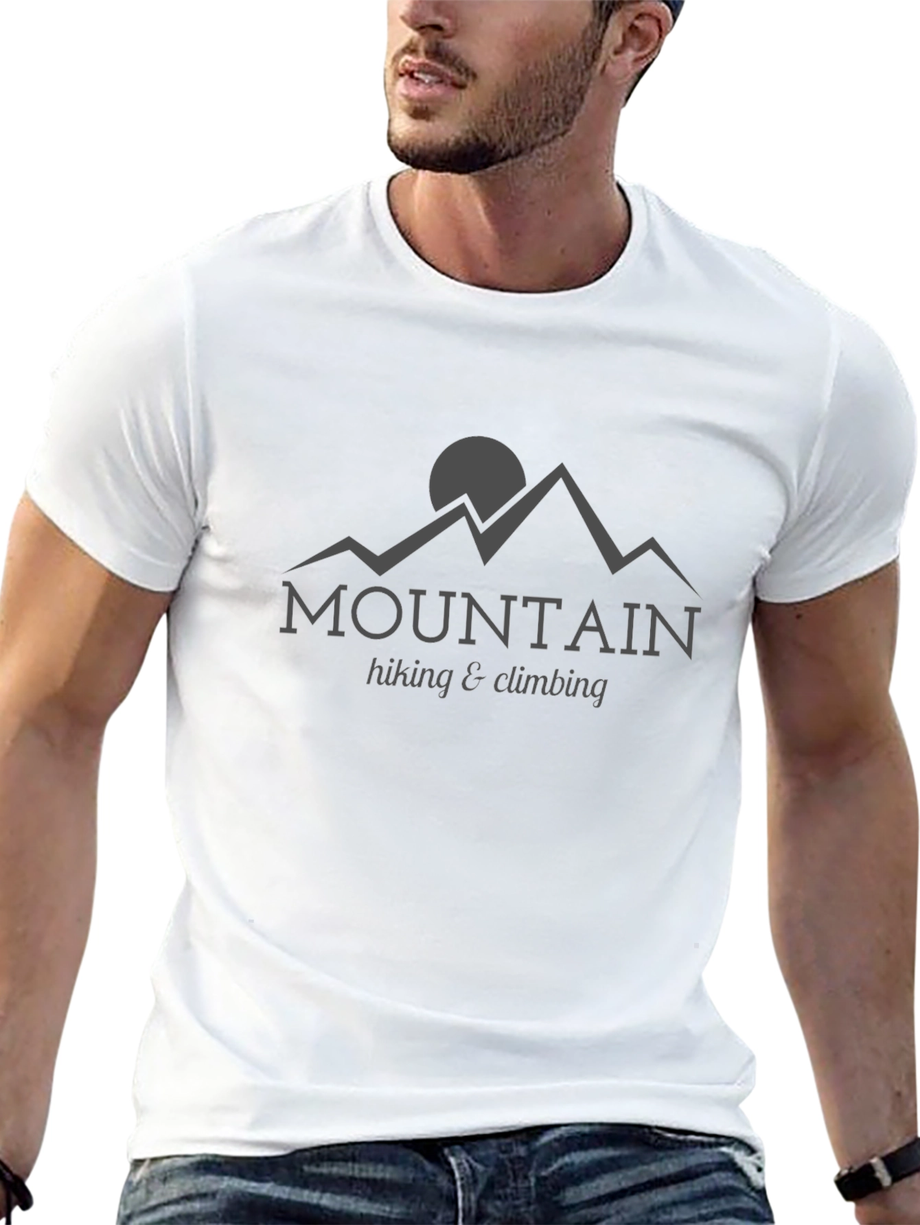 Mountain Hiking & Climbing Black Graphic Tee