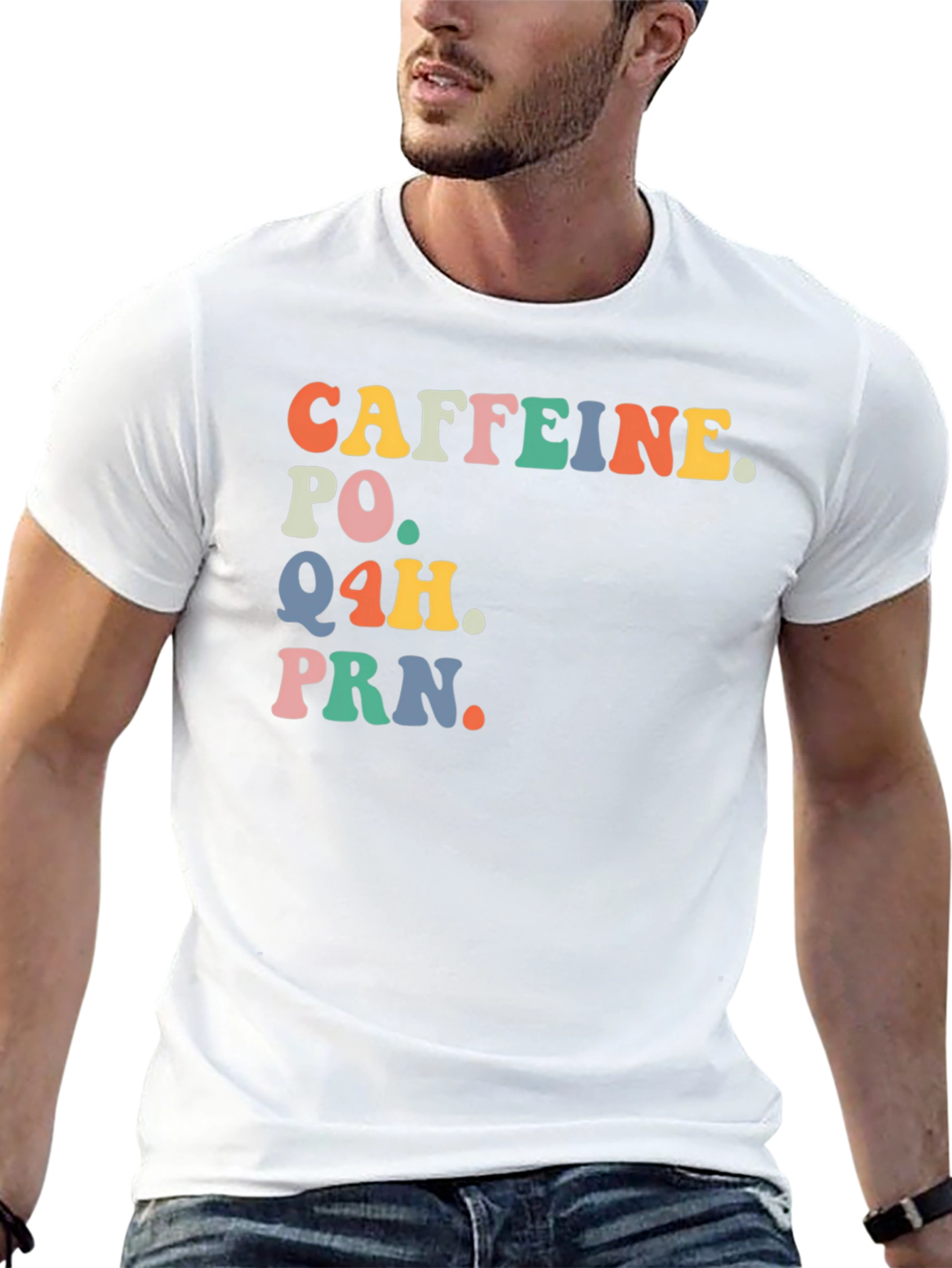 Caffeine. PO. Q4H. PRN. Retro Shirt