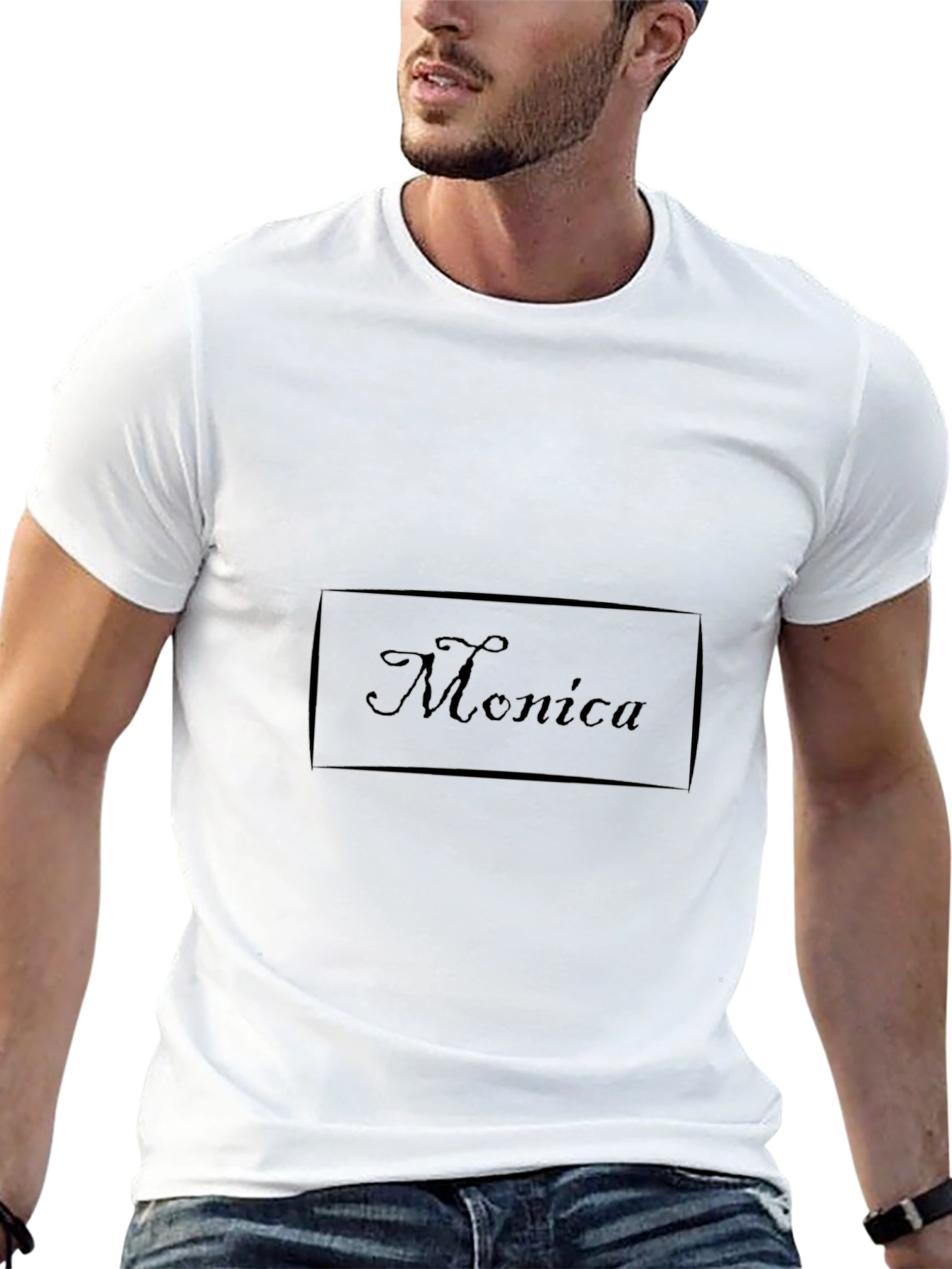 Personalized Monica Black T-Shirt