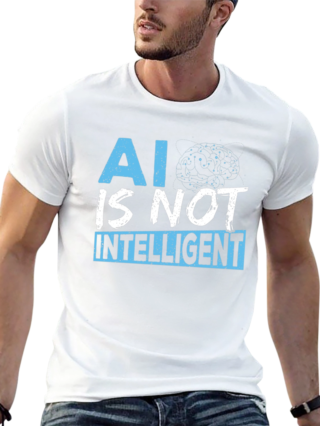 AI is Not Intelligent T-Shirt - Black