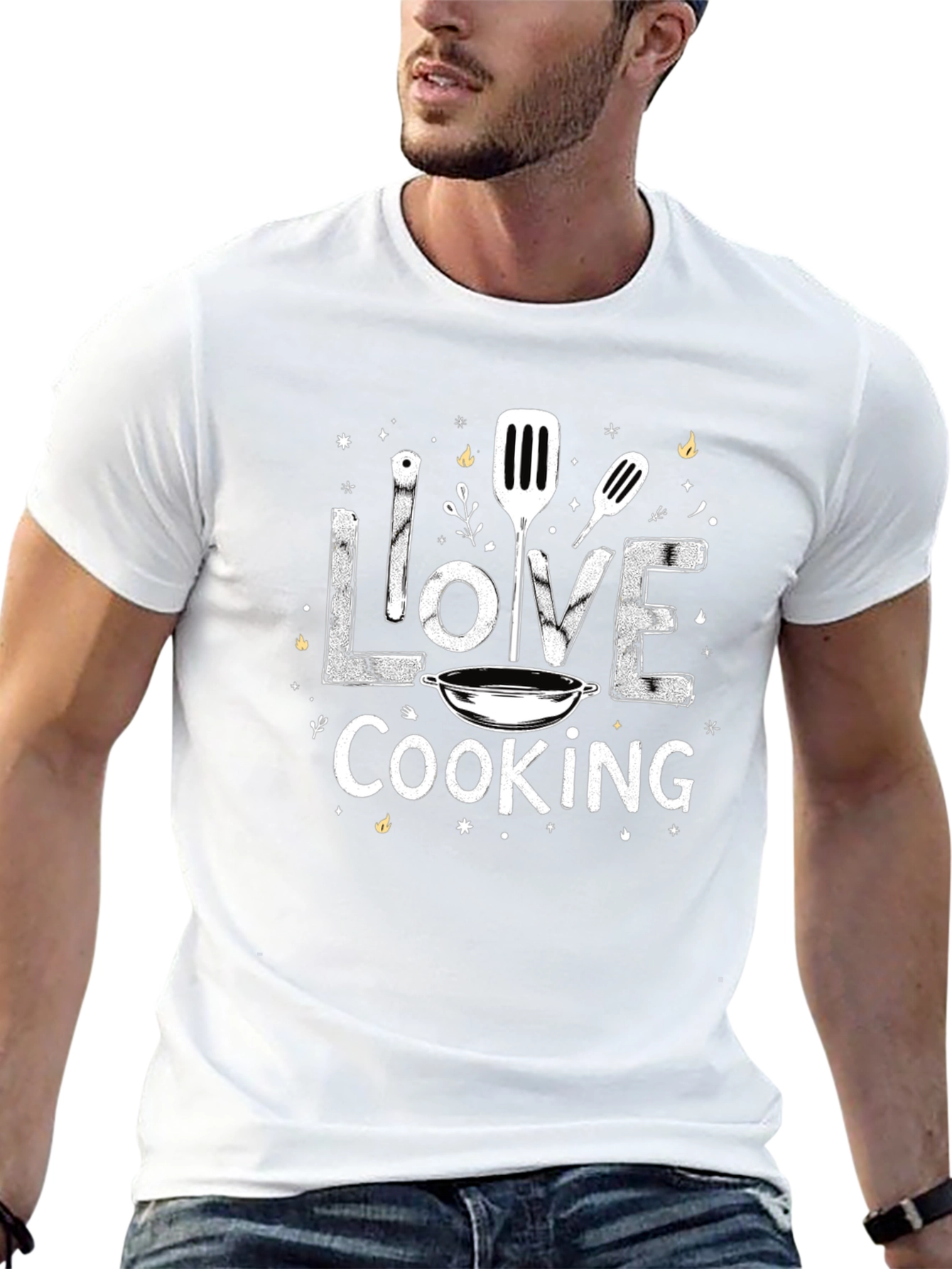 Love Cooking Black Graphic Tee