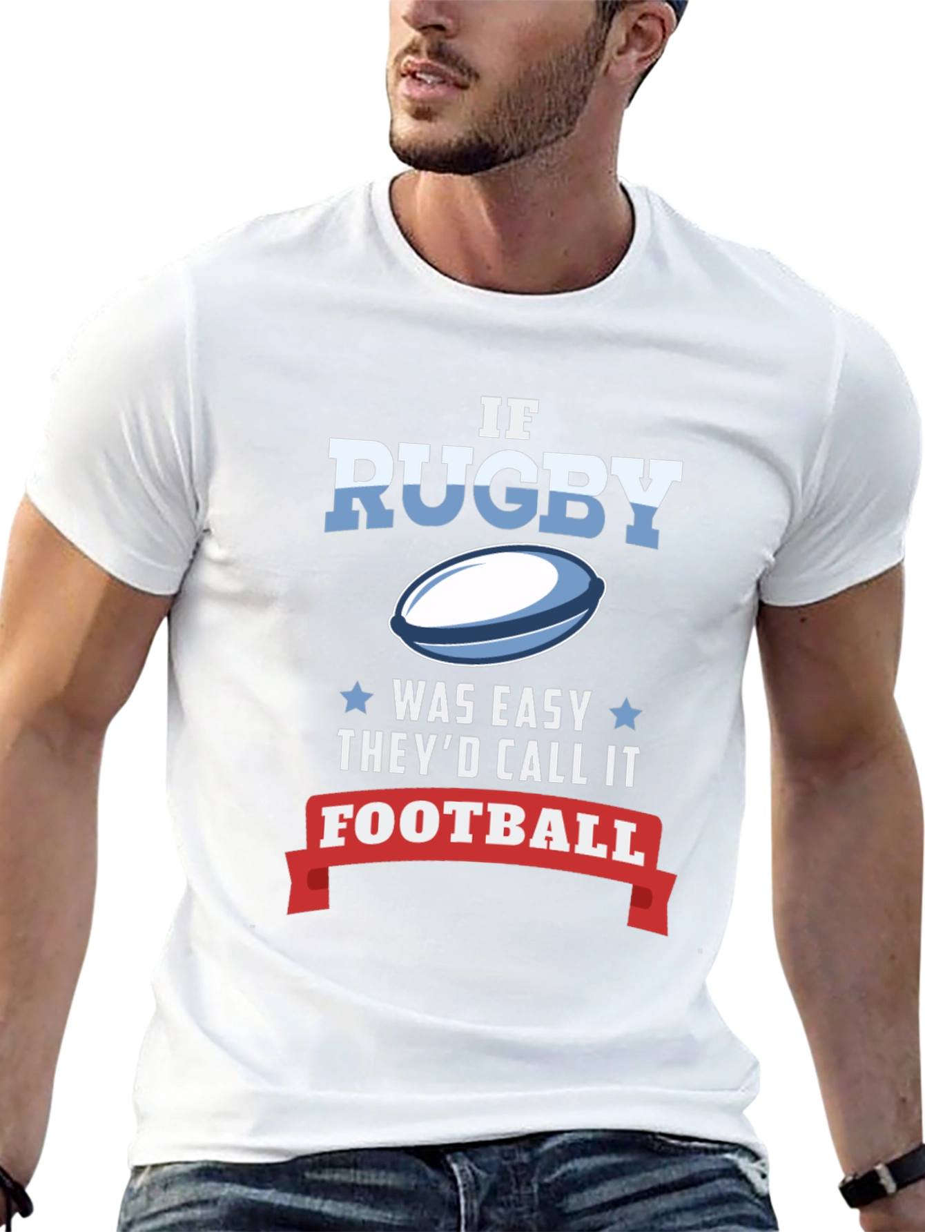 Rugby Tee - If Rugby Was Easy T-Shirt