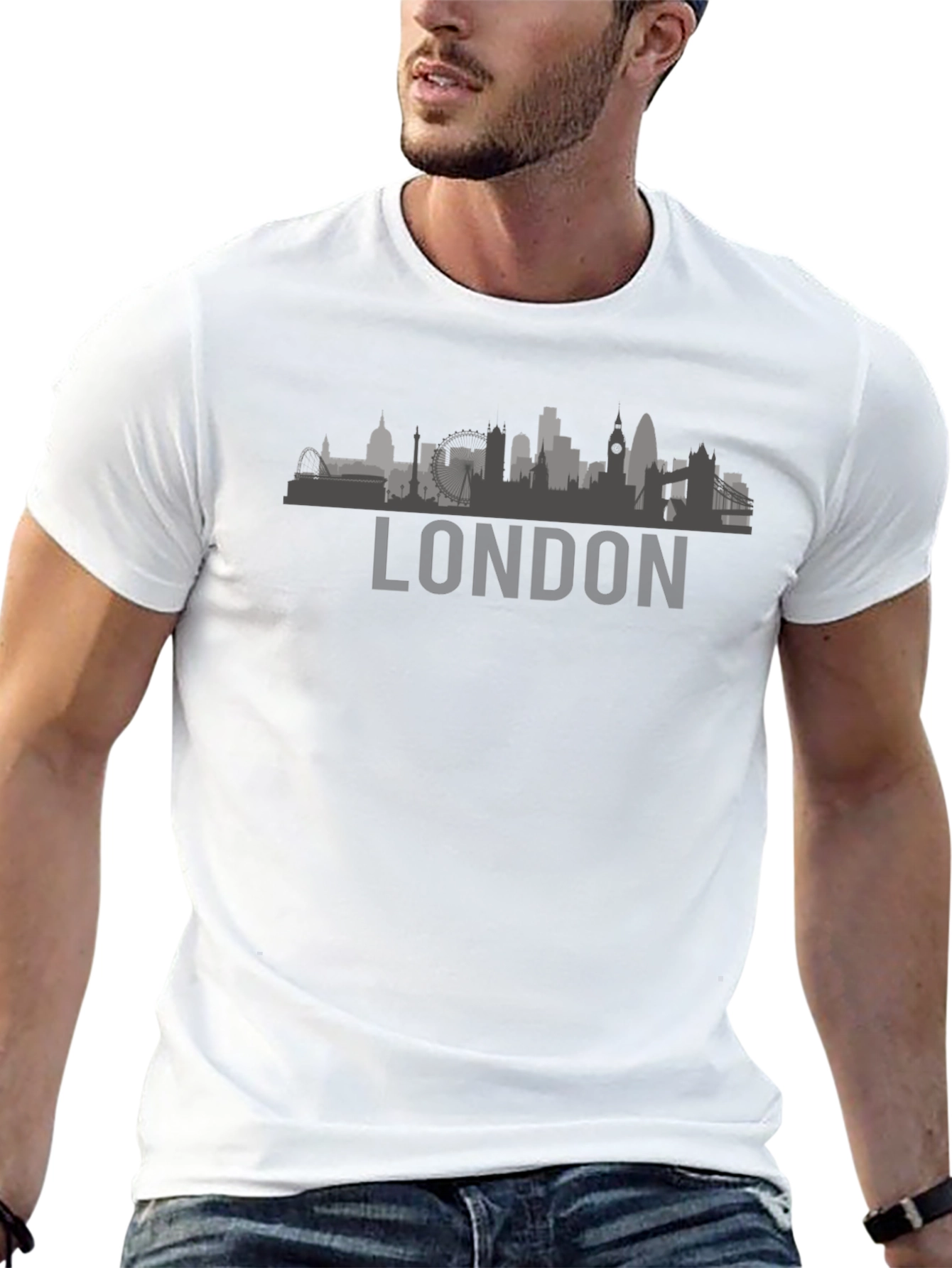 London Skyline Graphic T-Shirt - Black