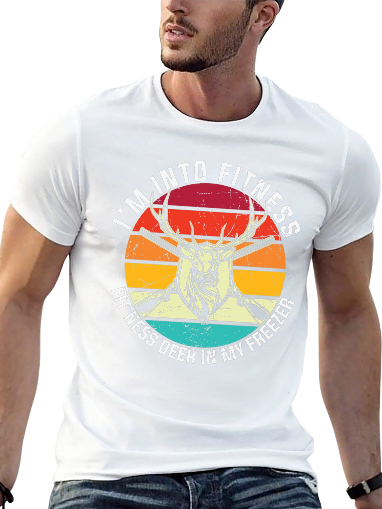 Fitness Deer T-Shirt Hunting Graphic Tee