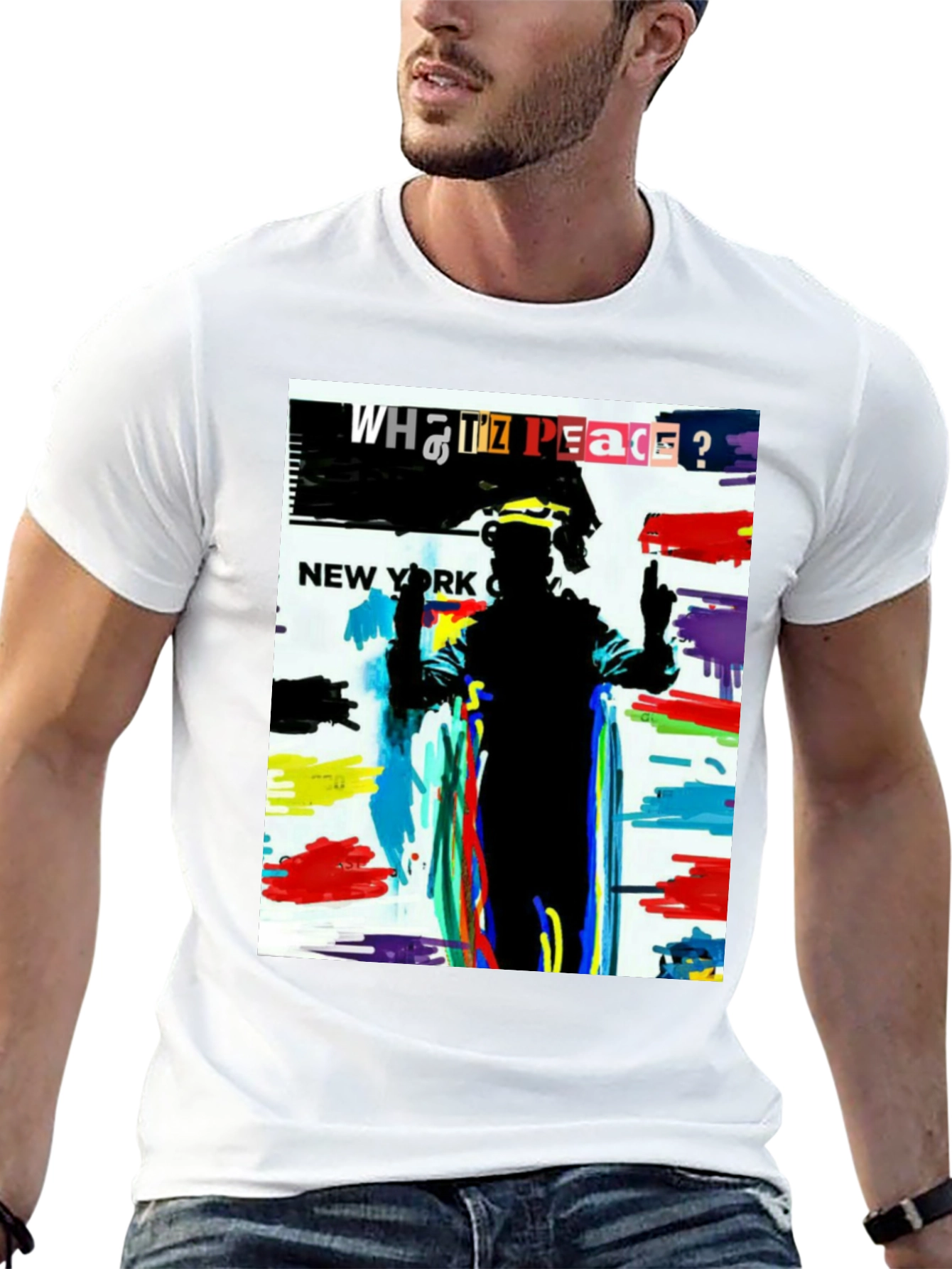 Abstract Art Graphic Tee - What IZ Peace?