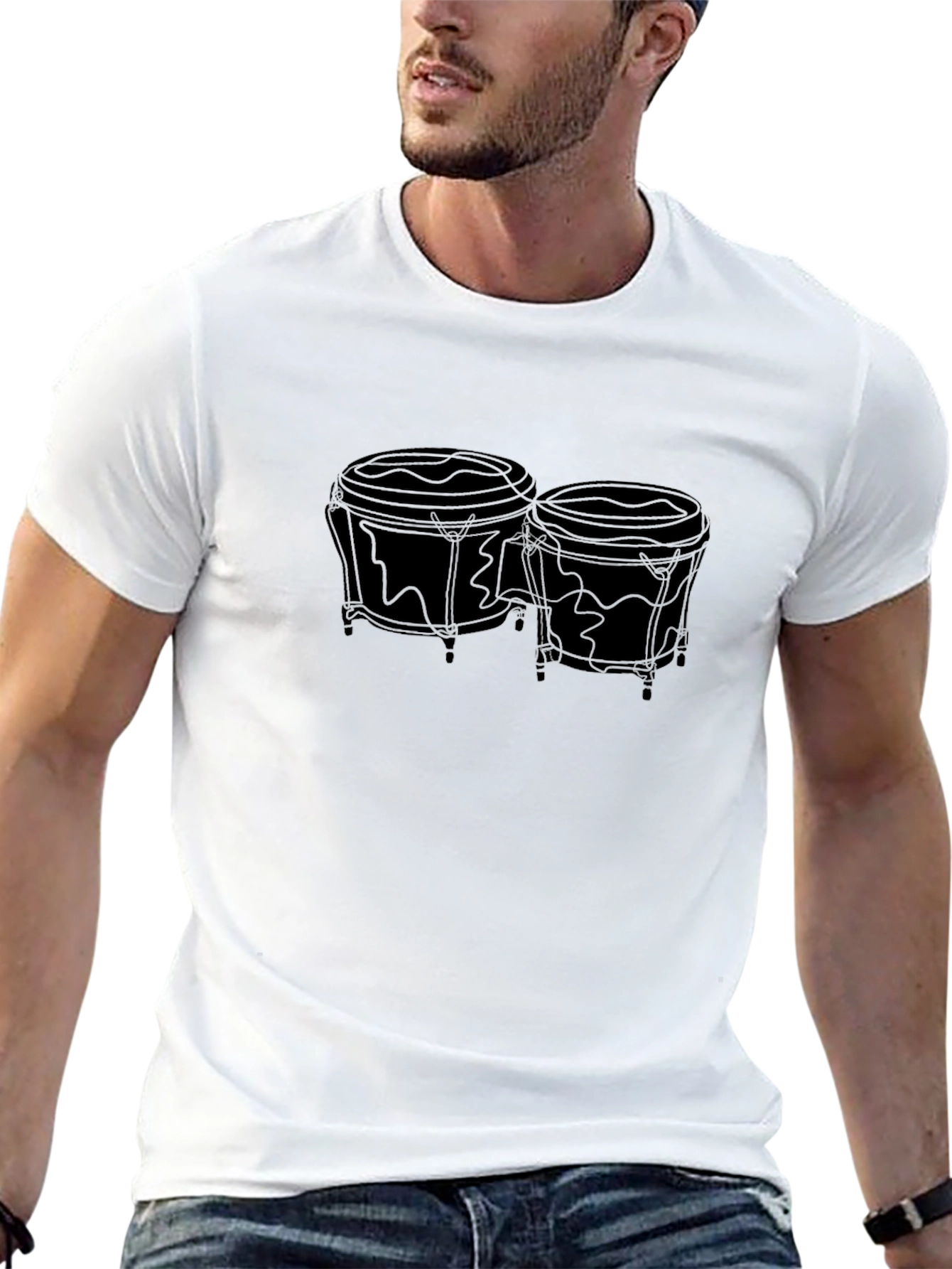 Bongo Drum Graphic T-Shirt - Musical Instrument Tee