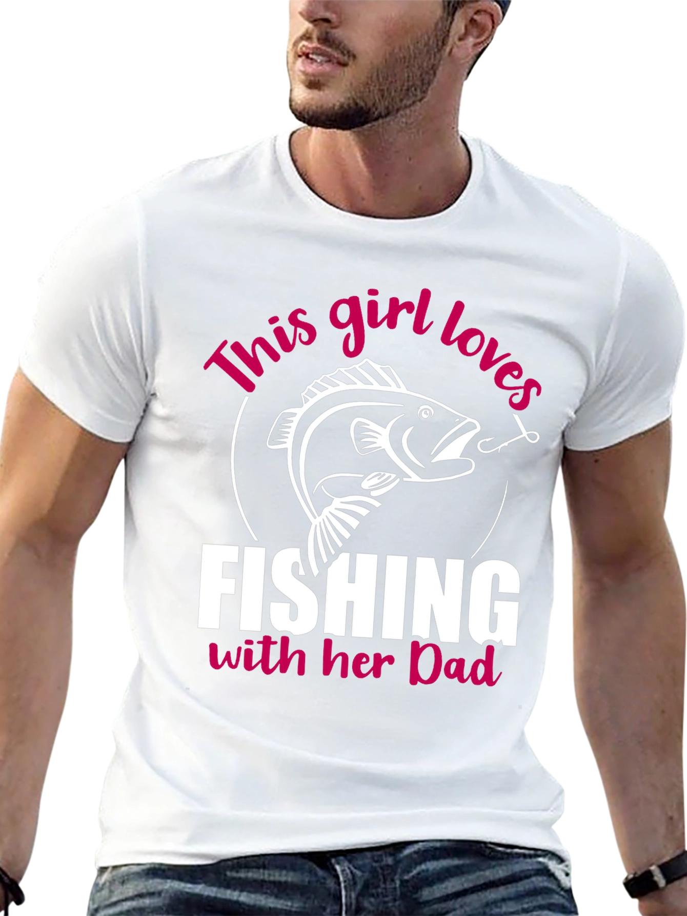 Girl Loves Fishing with Dad T-Shirt