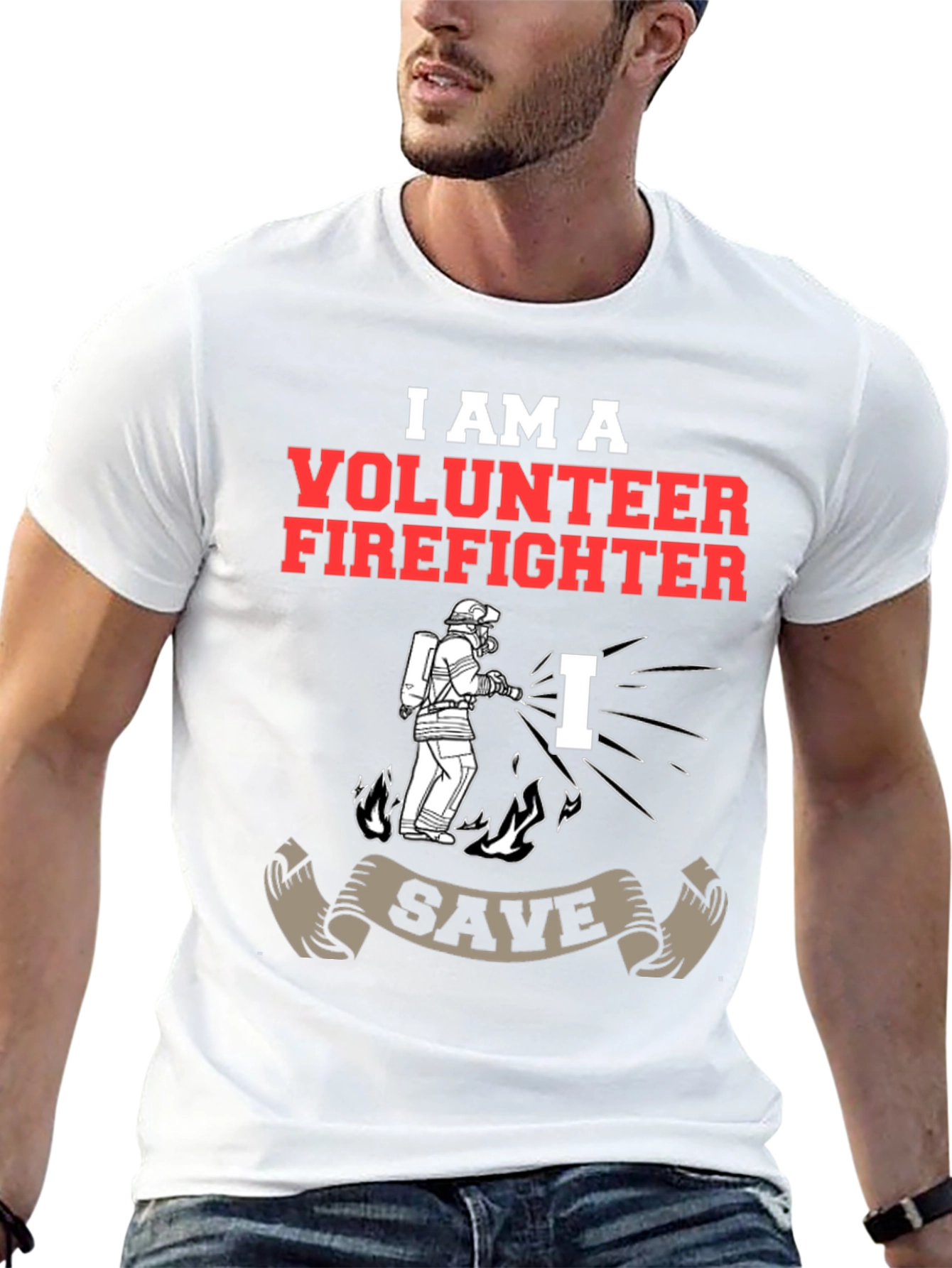 Volunteer Firefighter Graphic T-Shirt