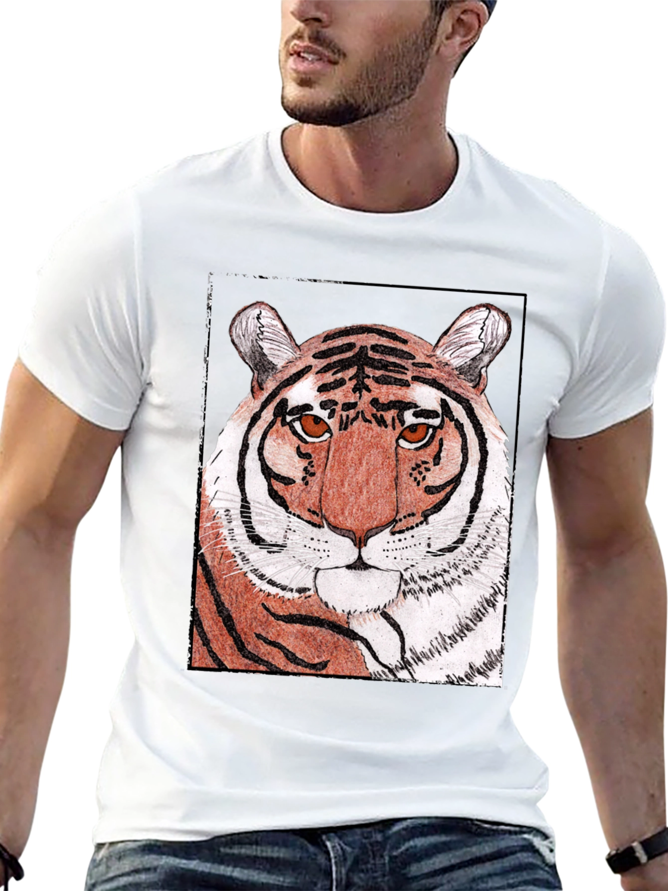 Tiger Graphic Print T-Shirt