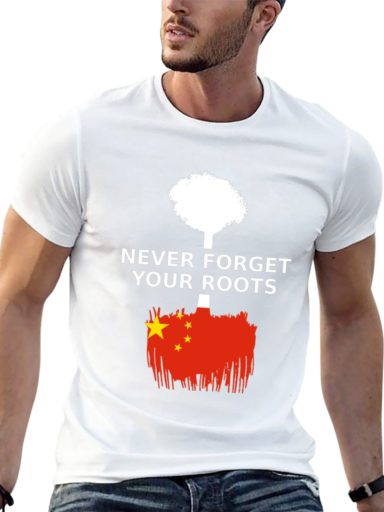 Never Forget Roots China Flag T-Shirt