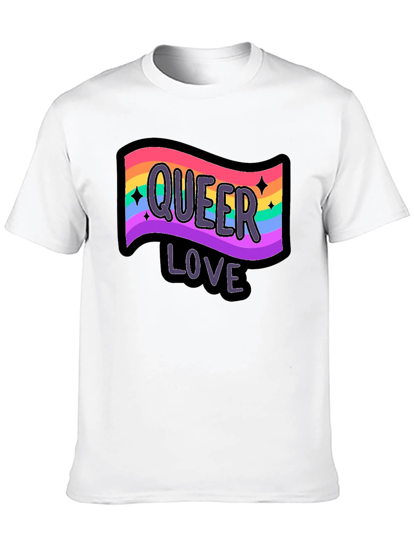 Queer Love Rainbow Graphic T-Shirt