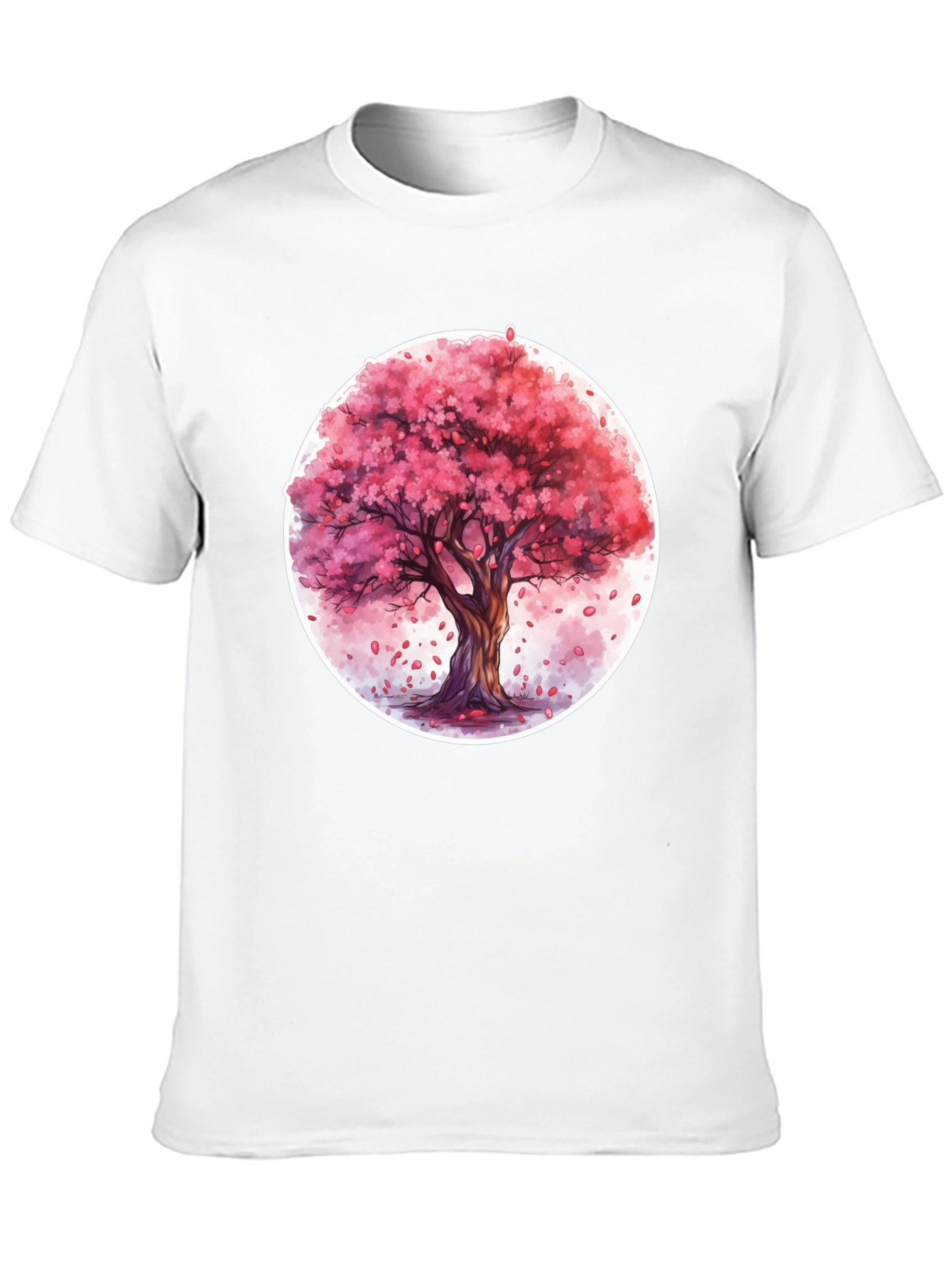 Cherry Blossom Tree Graphic Tee - Black