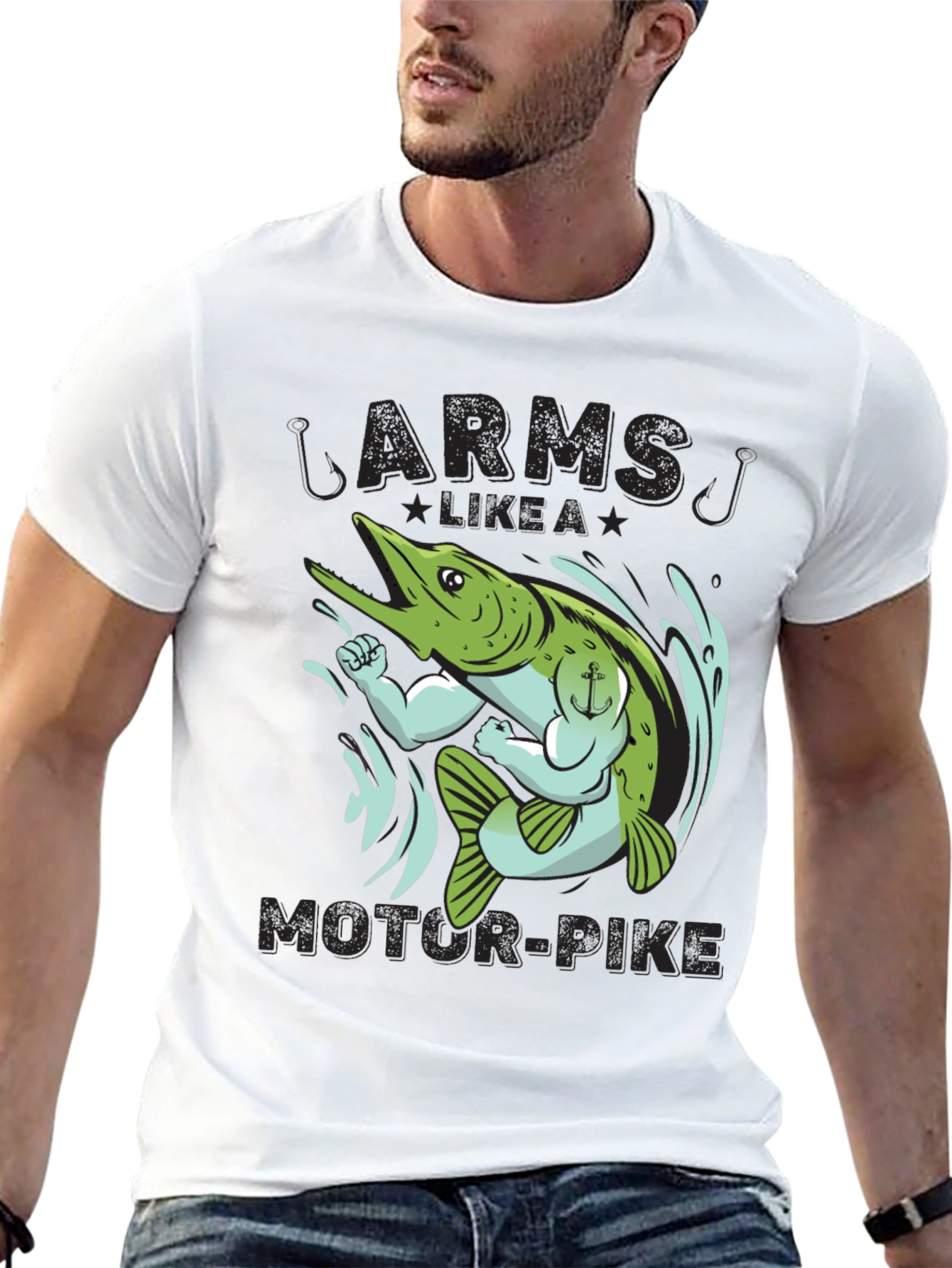 Arms Like a Motor-Pike Graphic Tee