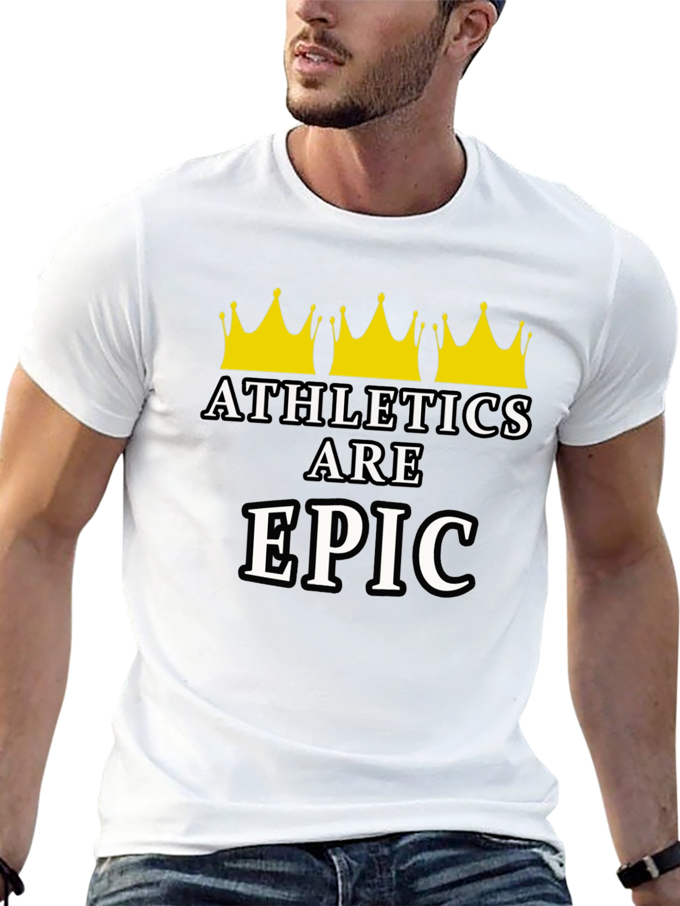 Athletics Are Epic T-Shirt - Black Graphic Tee