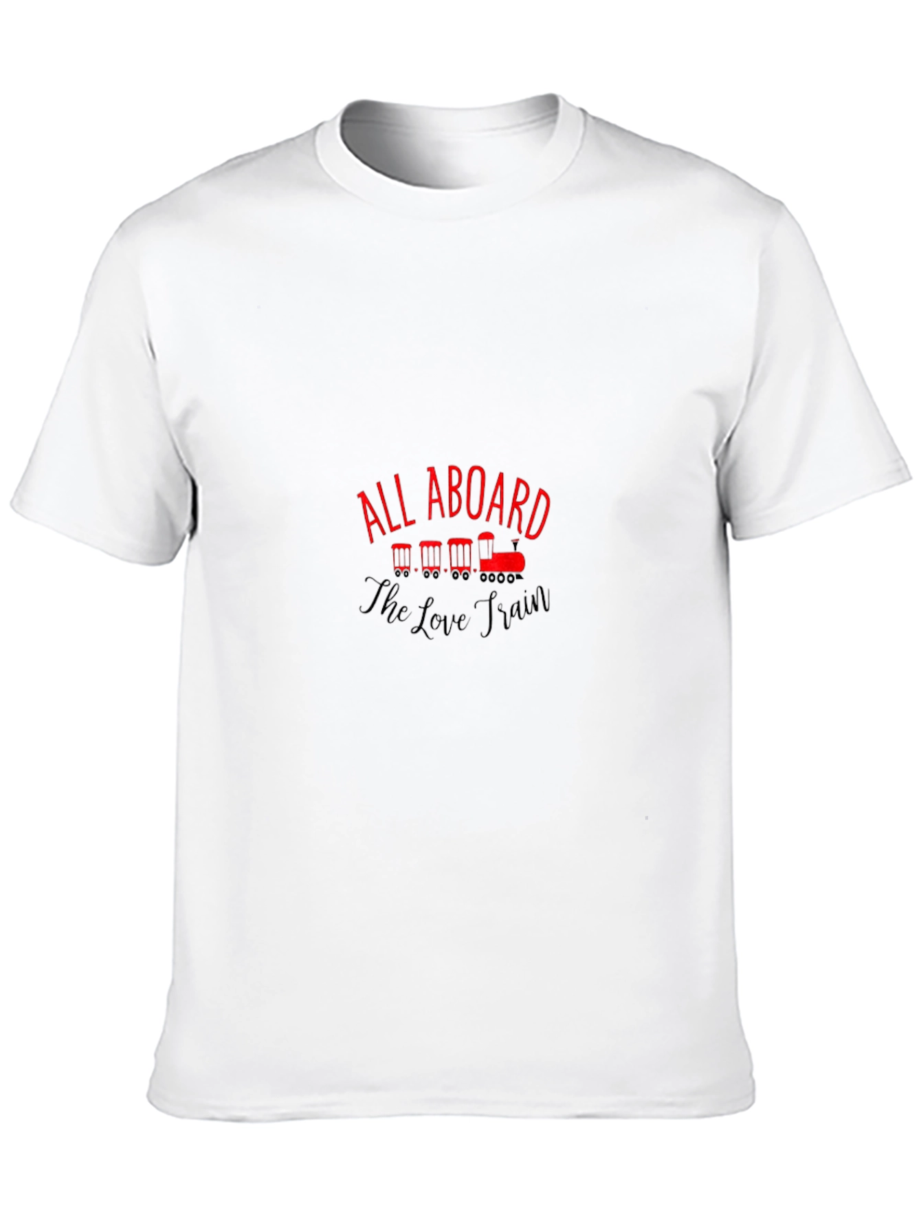 All Aboard the Love Train Black T-Shirt