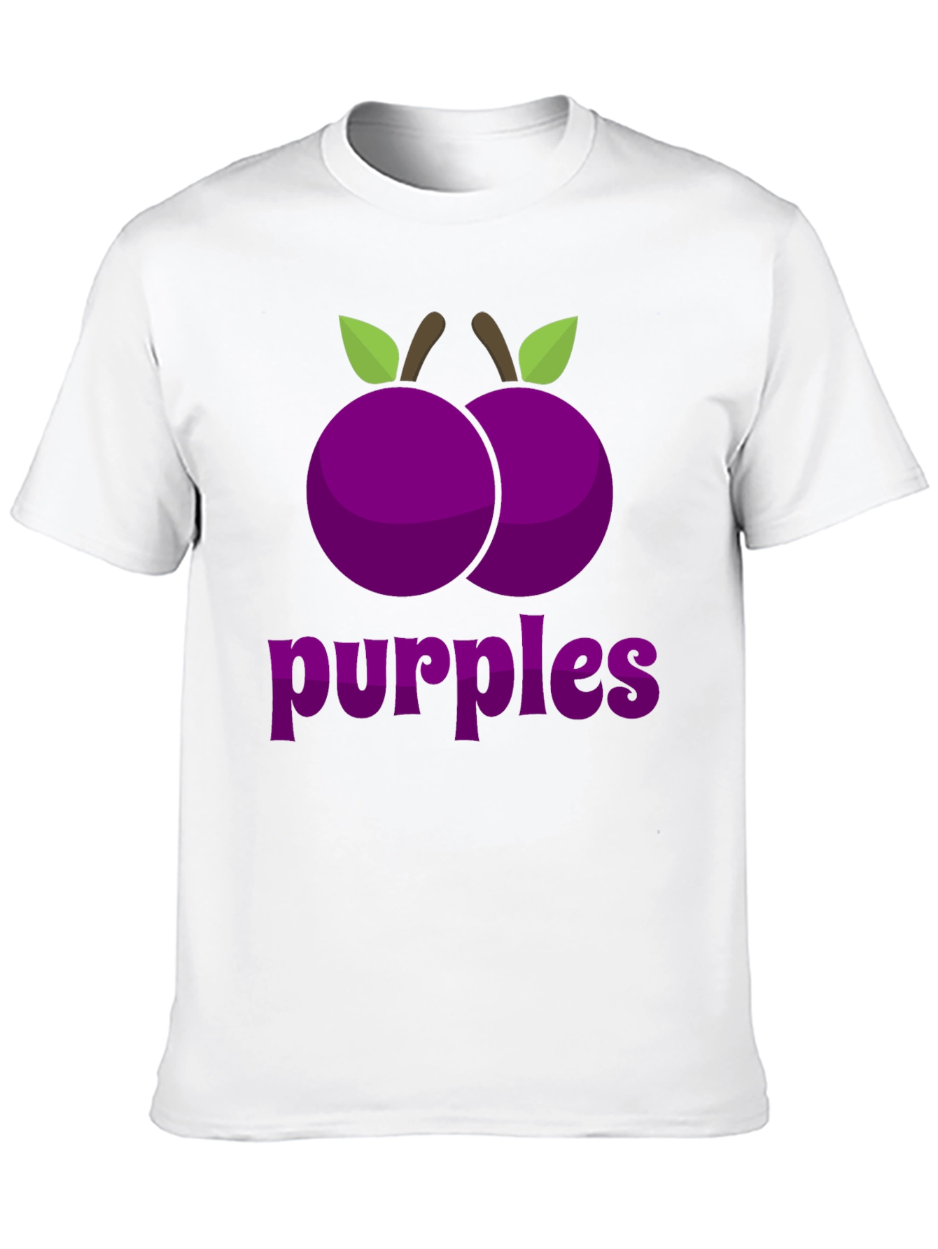 Purple Fruit Graphic Tee - Trendy Design