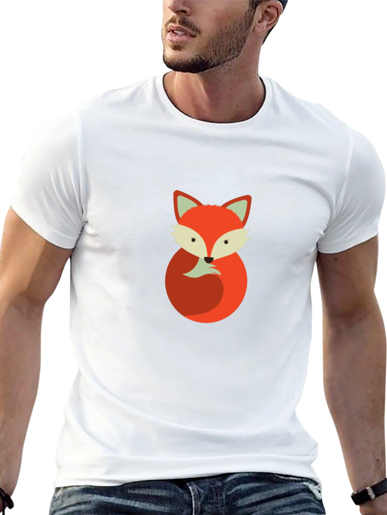 Fox Graphic Black T-Shirt - Unisex Casual Tee