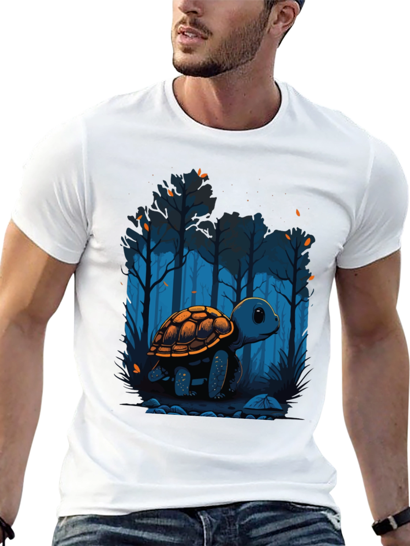 Turtle Forest Graphic Tee - Nature Lover Shirt