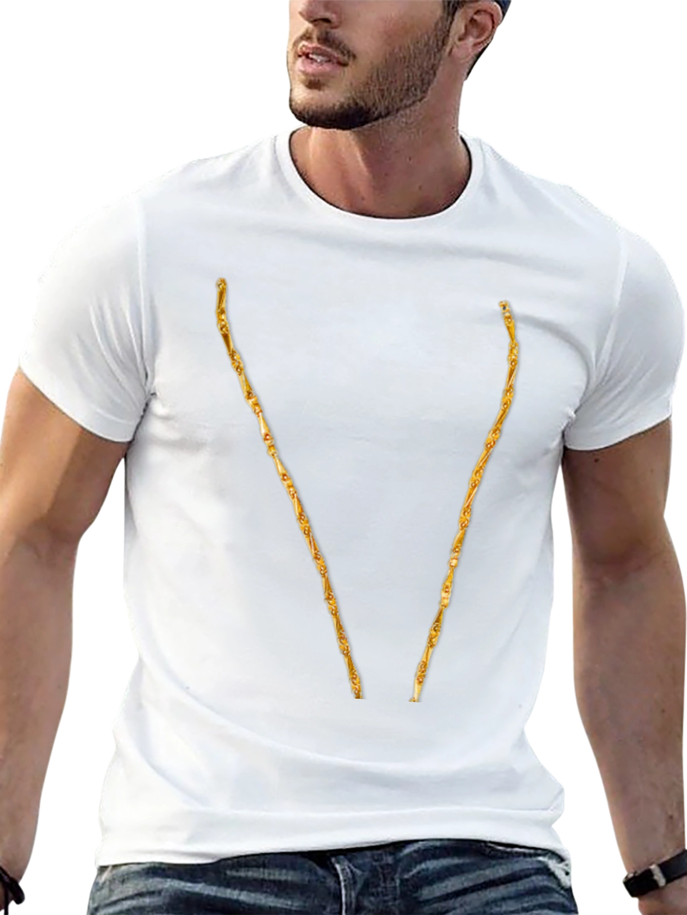 Golden Sticks Graphic Black T-Shirt