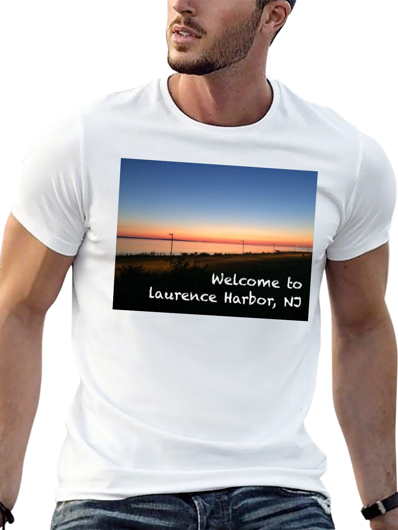 Laurence Harbor NJ Sunset Graphic T-Shirt