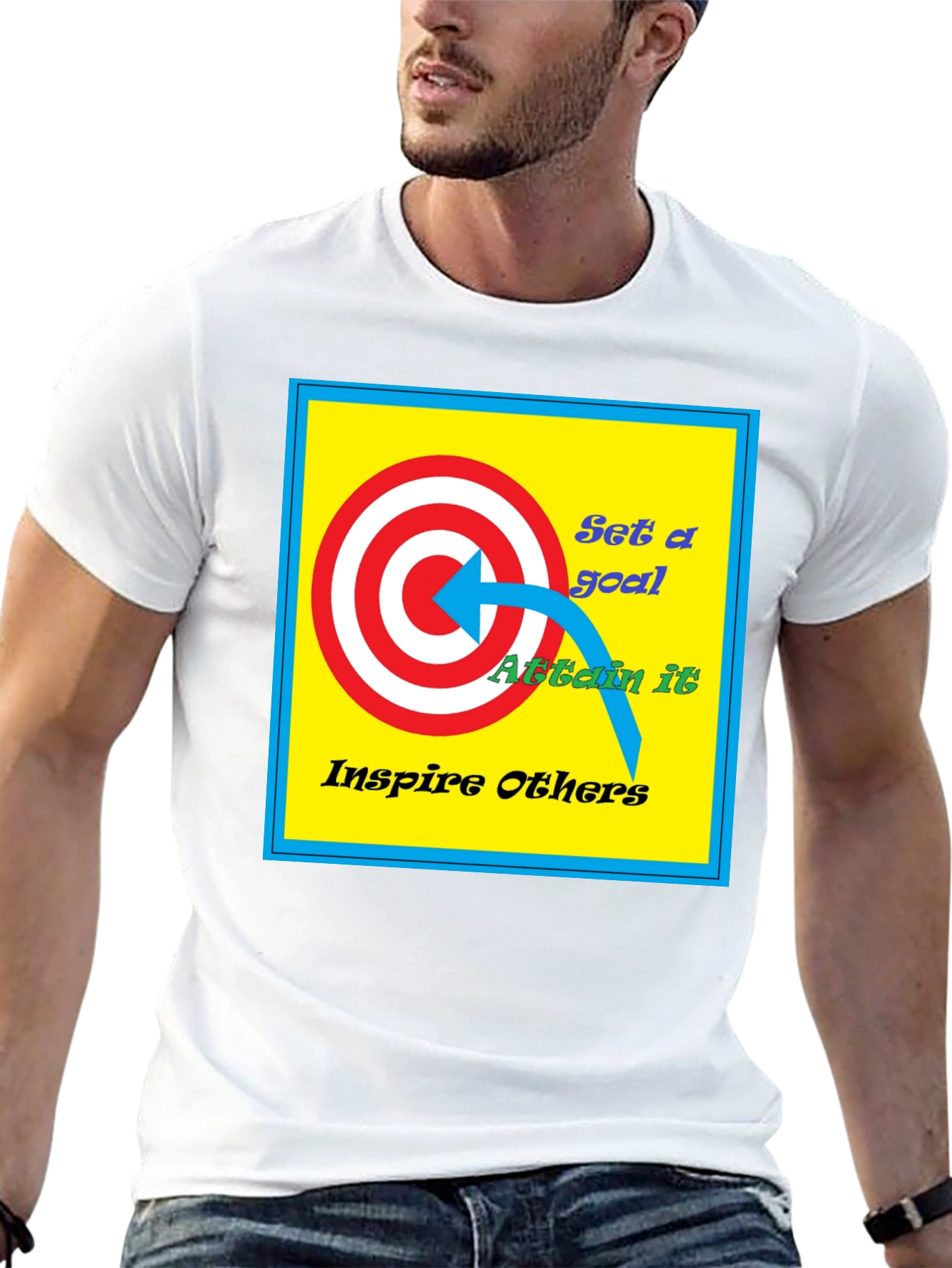 Motivational Goal T-Shirt: Set Attain Inspire