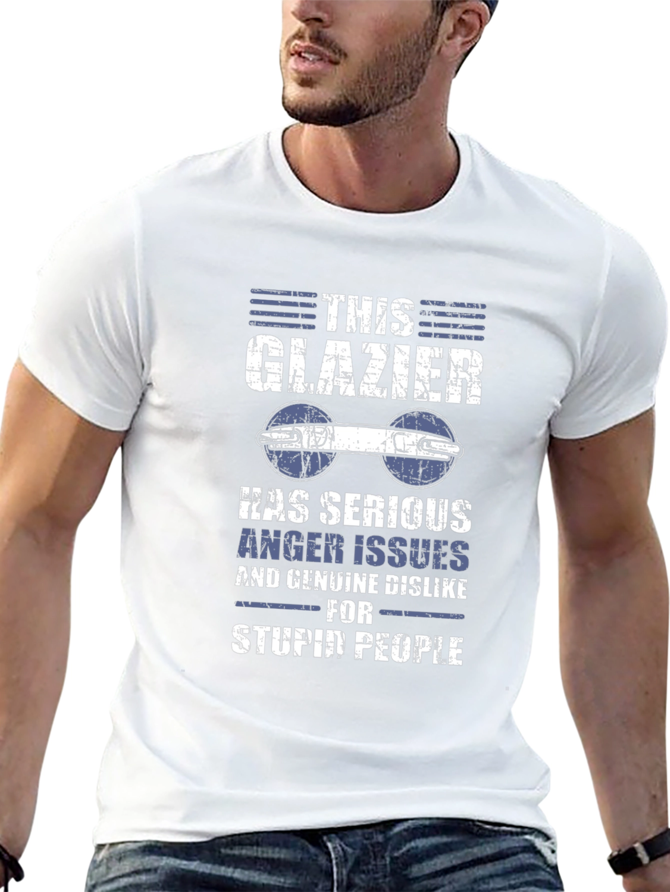This Glazier T-Shirt: Anger Issues Stupid People