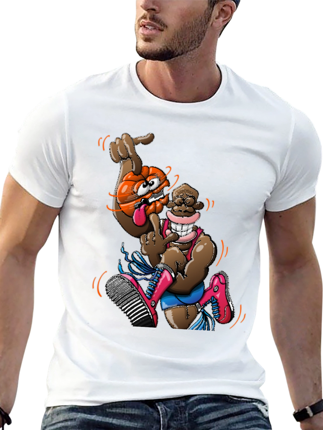 Novelty Cartoon Character Graphic Tee