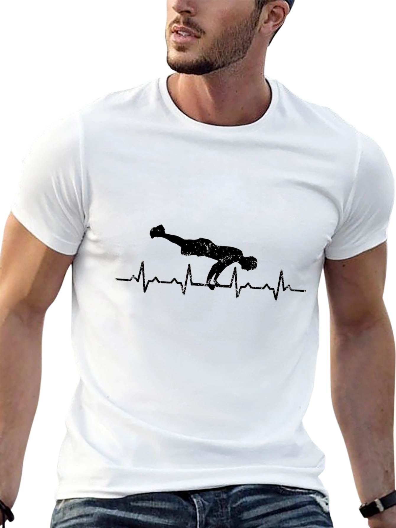 Breakdance Heartbeat T-Shirt - Black