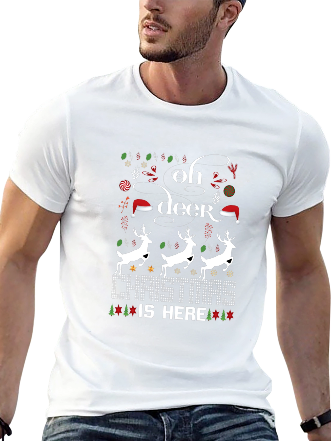 Oh Deer Christmas Is Here T-Shirt