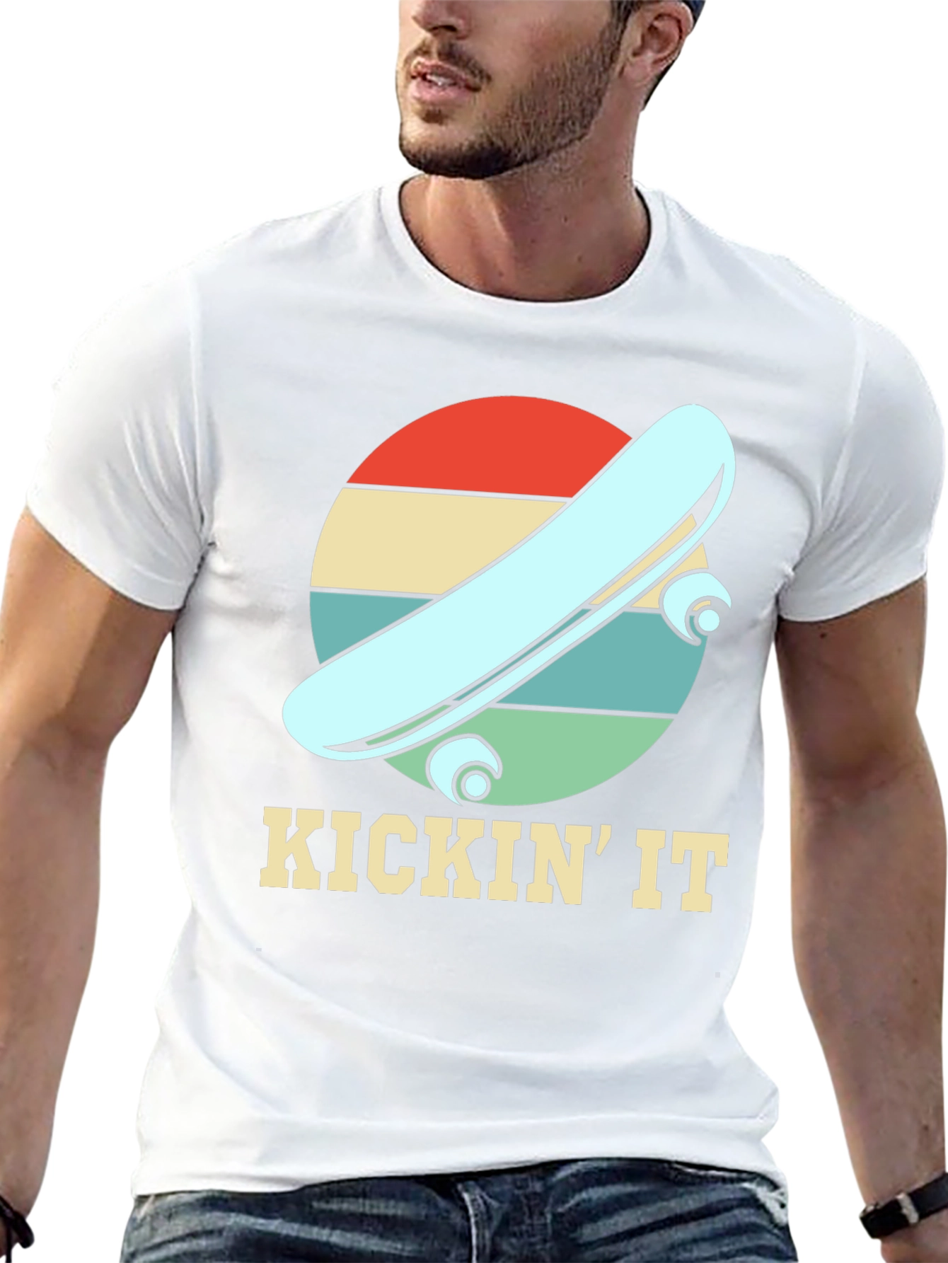 KICKIN IT Skateboard Retro Tee