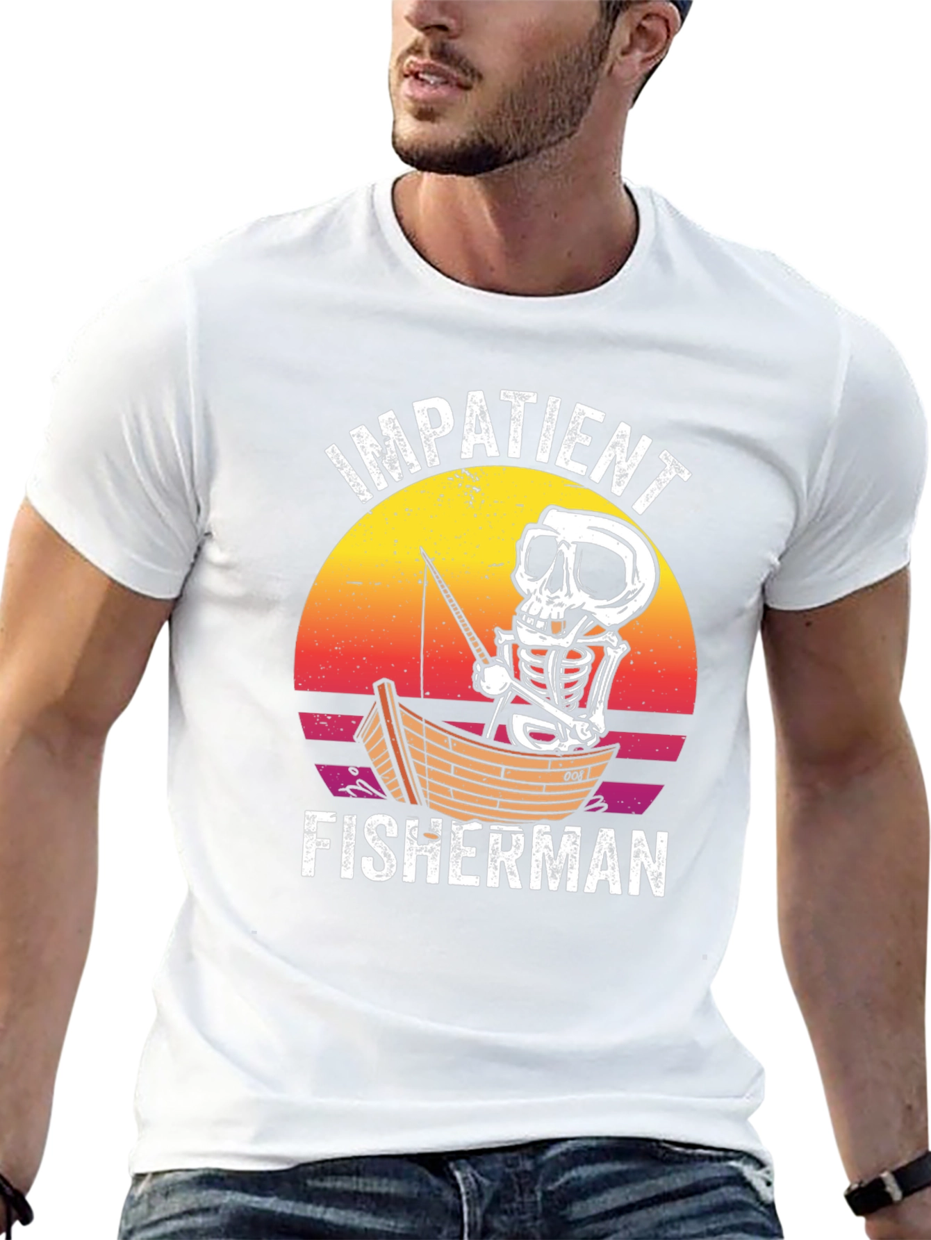 Impatient Fisherman Graphic T-Shirt