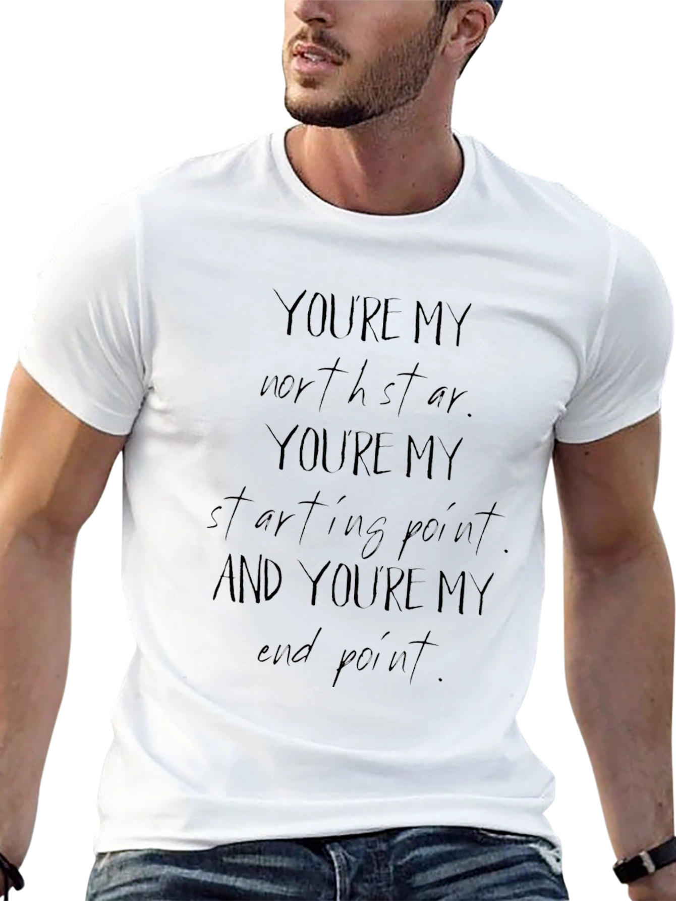 Mens Black Youre My North Star Graphic Tee