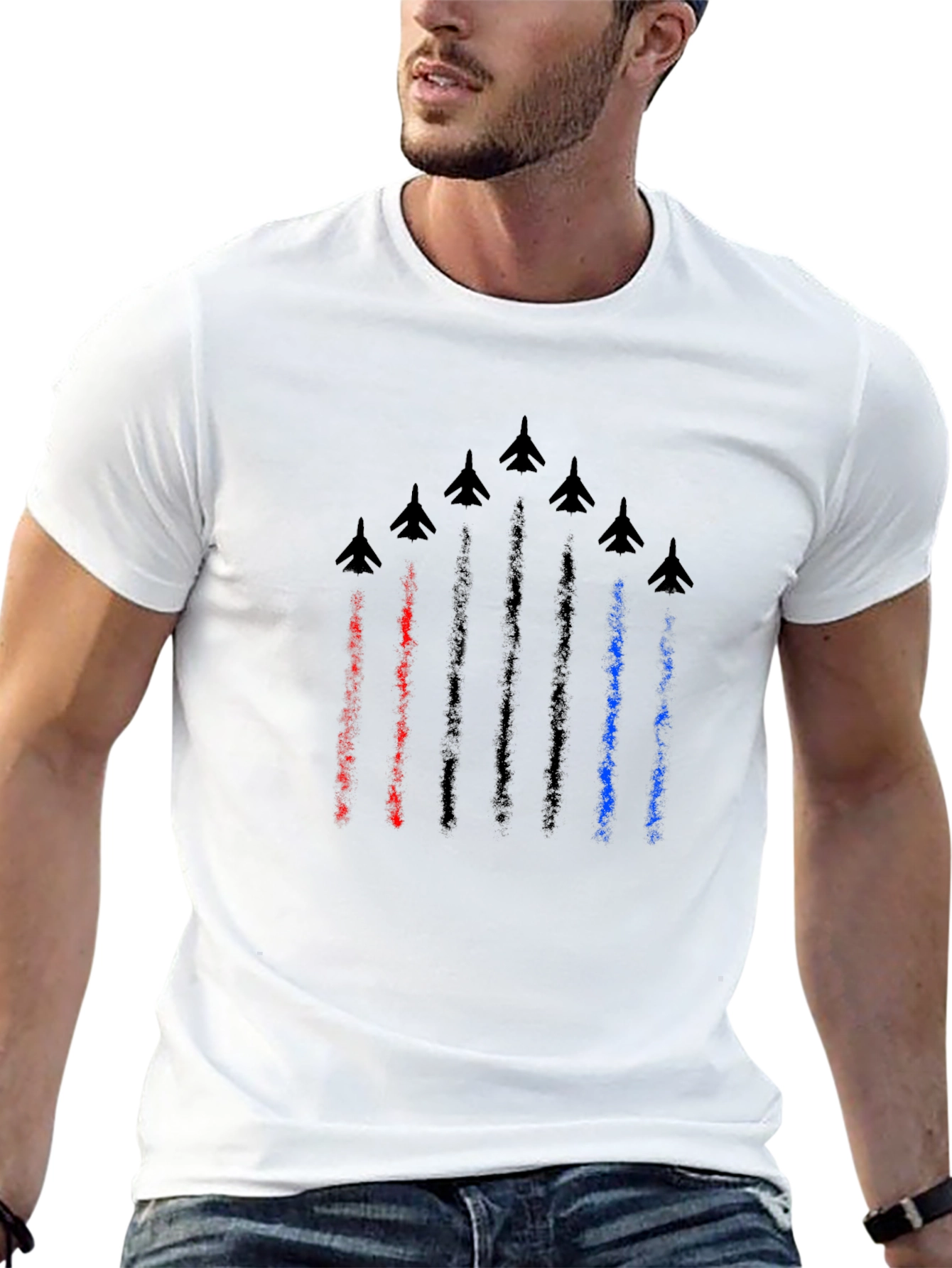 Jet Formation Graphic T-Shirt - Black