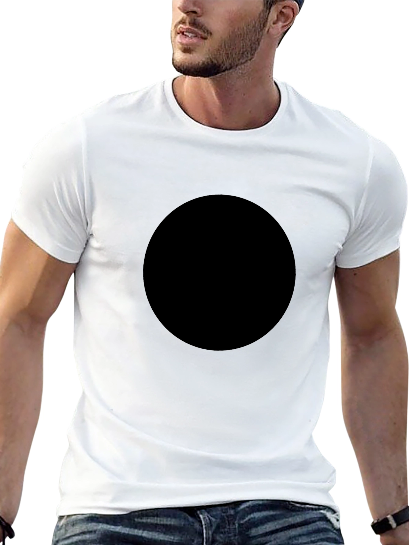 Mens Black Crew Neck T-Shirt - Classic Style