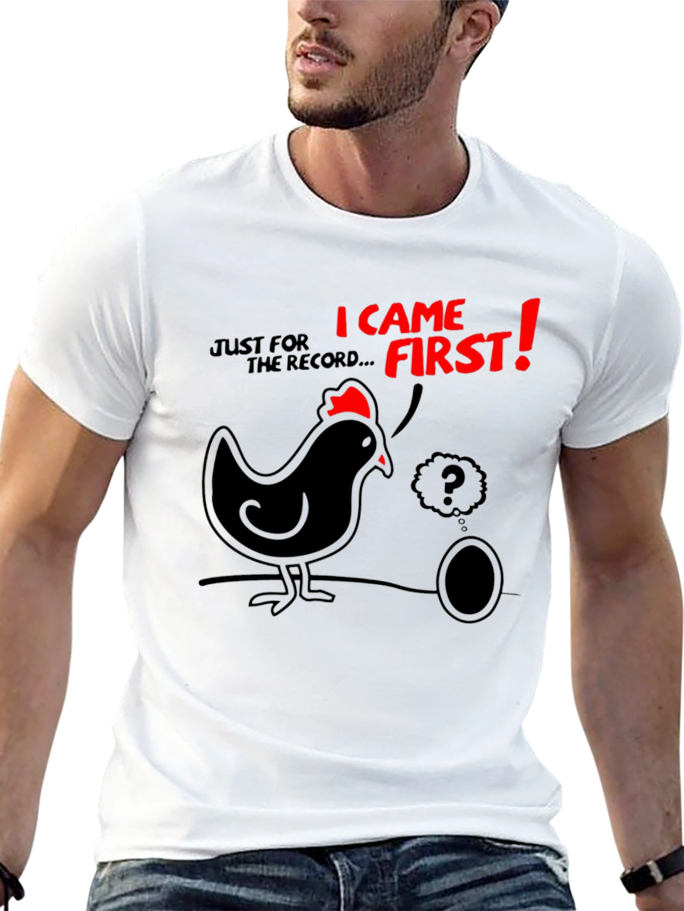 Funny Chicken & Egg T-Shirt - Who Came First?