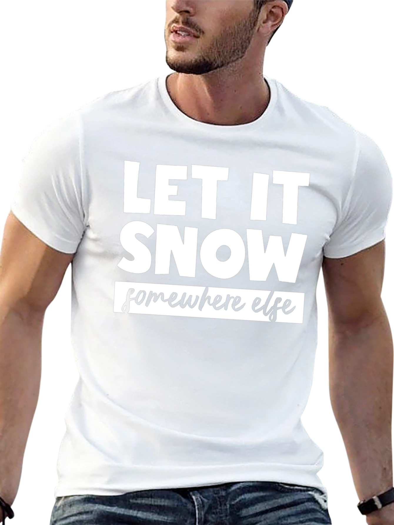 Let It Snow T-Shirt - Black Graphic Tee