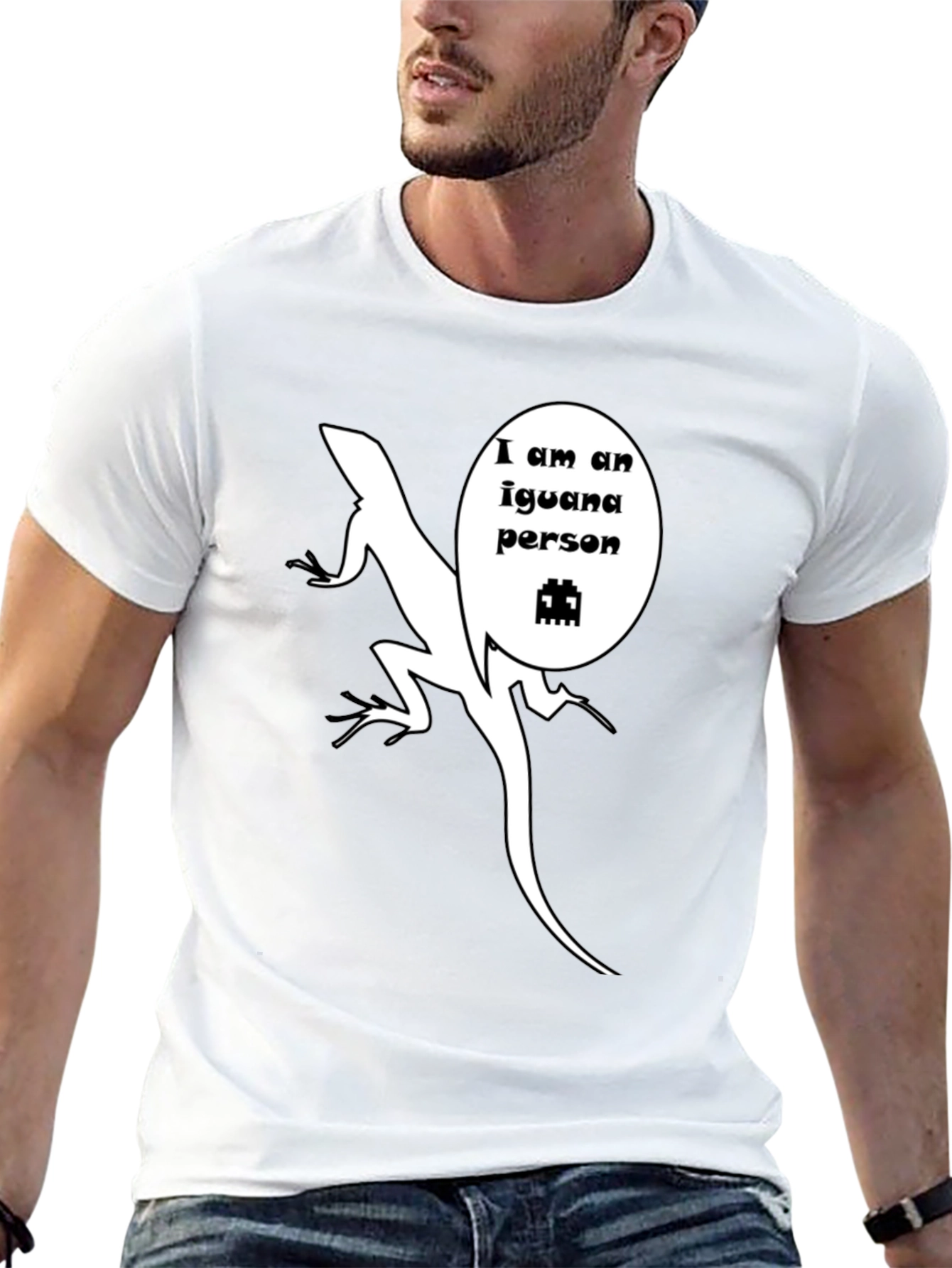 Iguana Person T-Shirt - Funny Reptile Graphic Tee