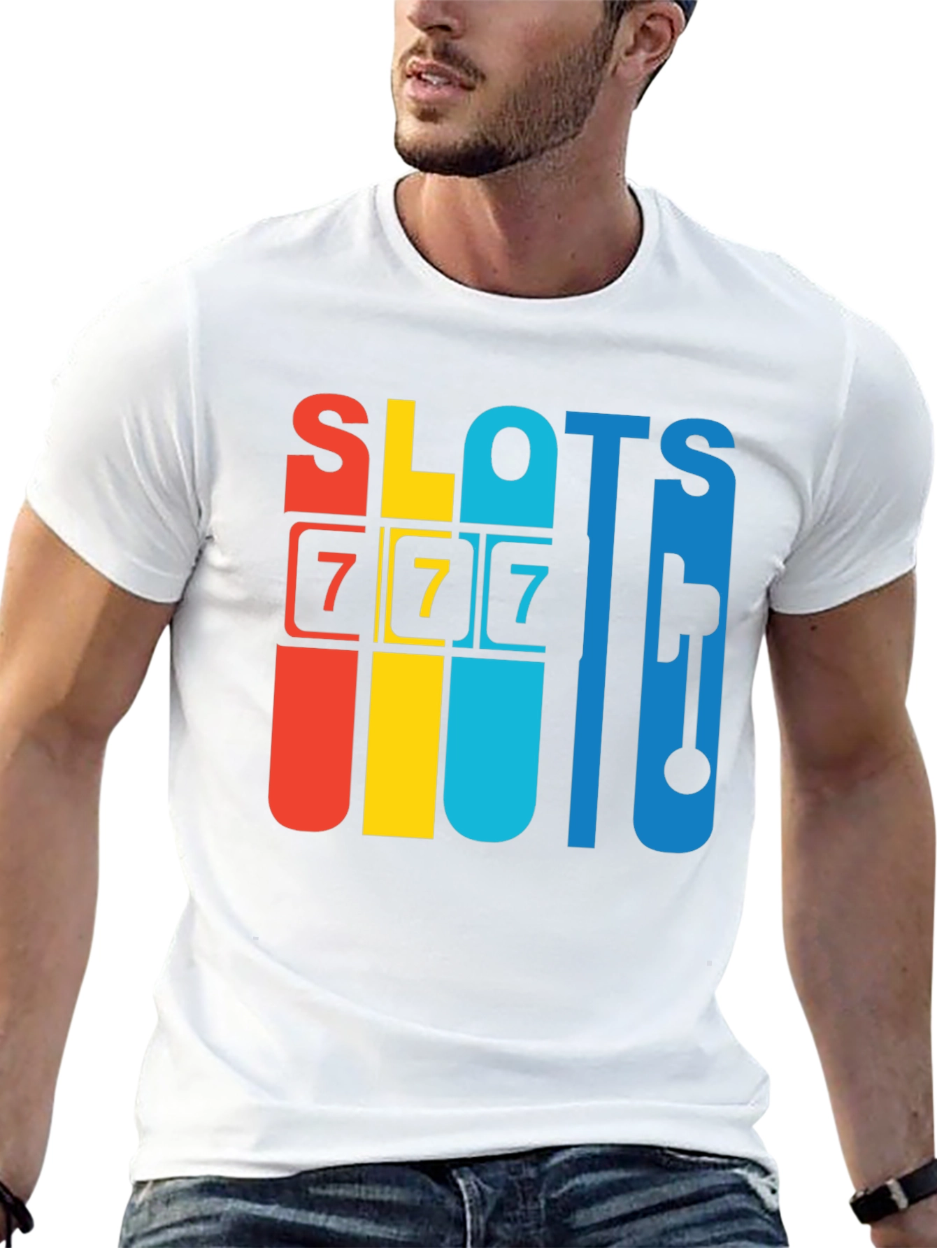 Lucky 7 Slots Graphic Tee - Classic Casino Style