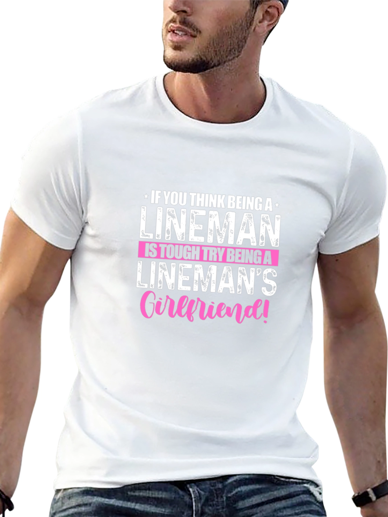 Linemans Girlfriend T-Shirt: Tough Love!
