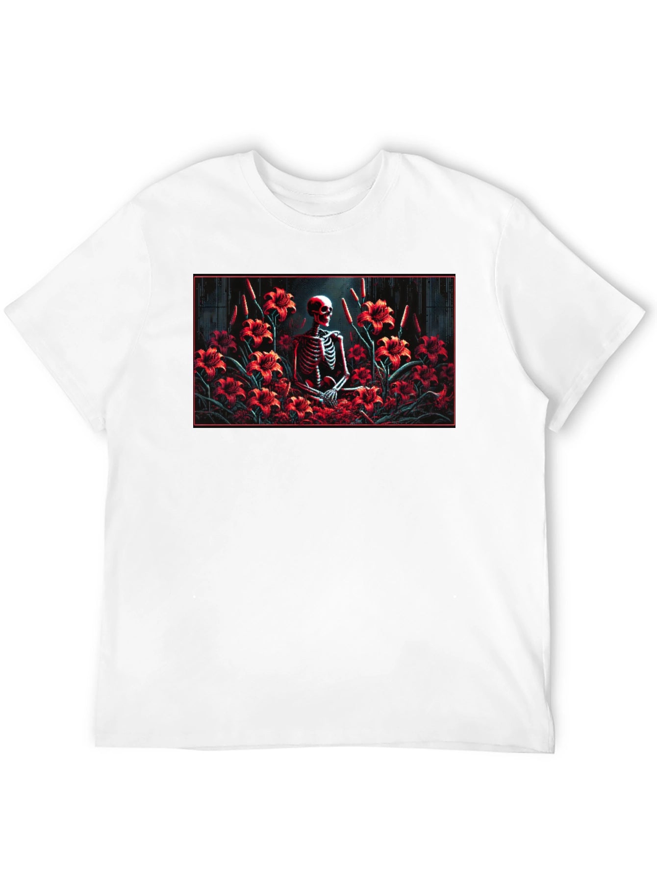Skeleton Lily T-Shirt - Gothic Style