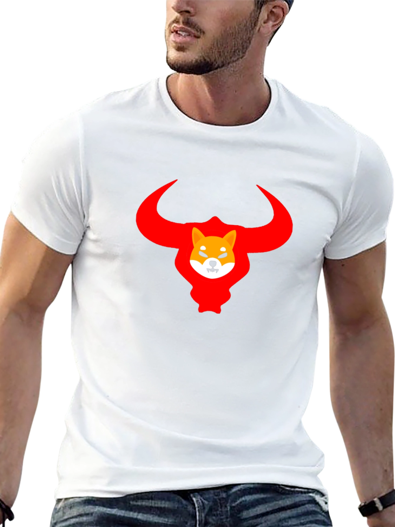 Shiba Inu Bull Crypto T-Shirt - Black