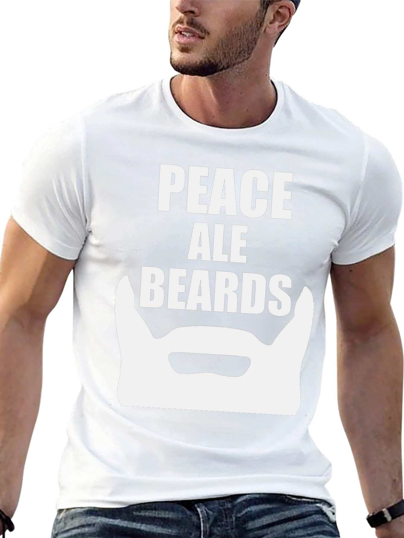 Peace Ale Beards Graphic T-Shirt