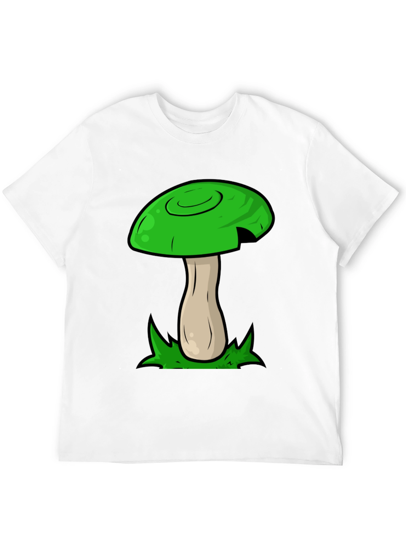 Mushroom Graphic Tee - Funky Green Design