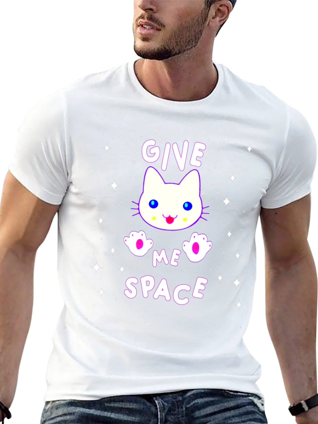 Give Me Space Cat Graphic T-Shirt