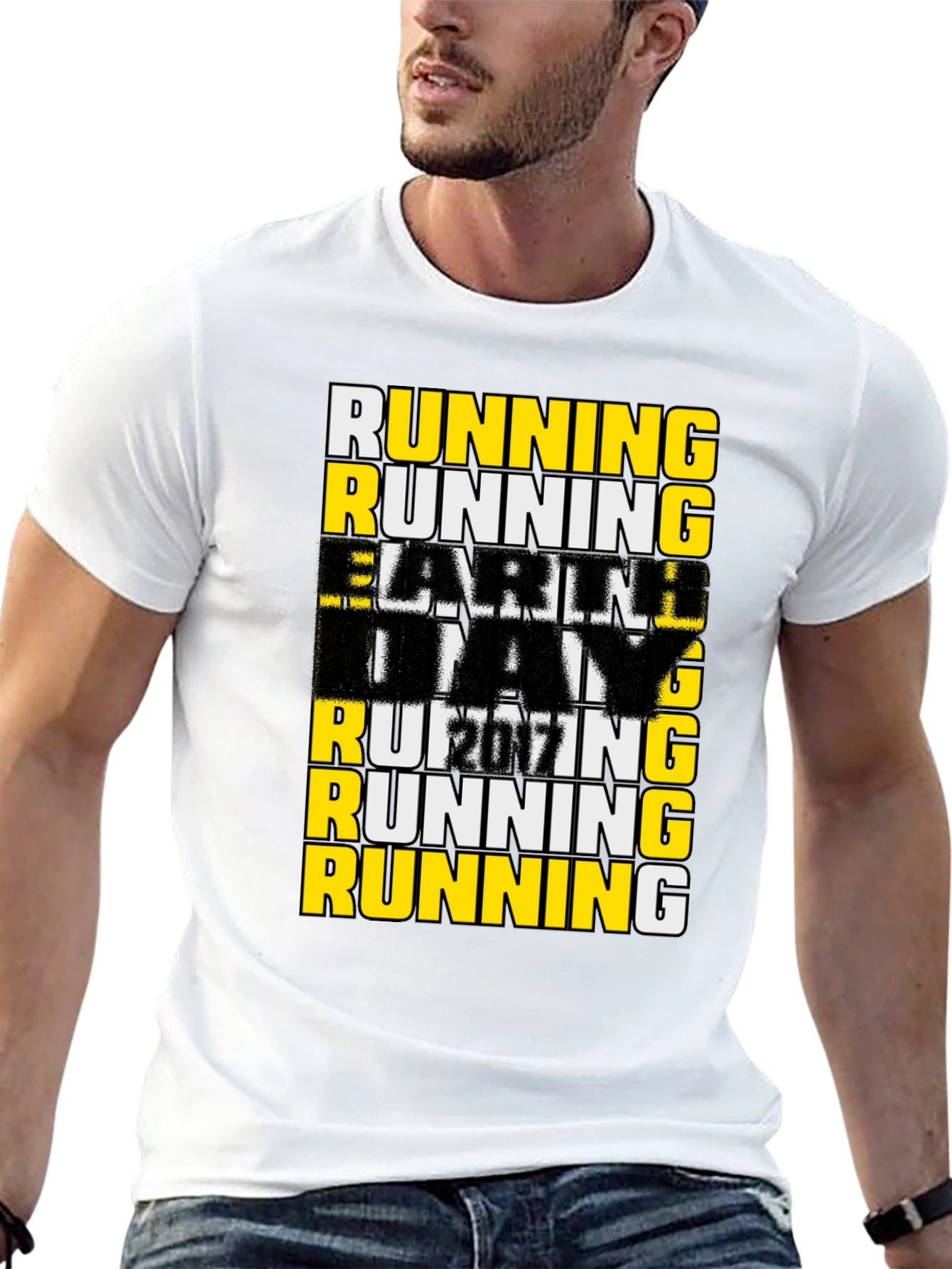 Running The Day Mens Graphic T-Shirt