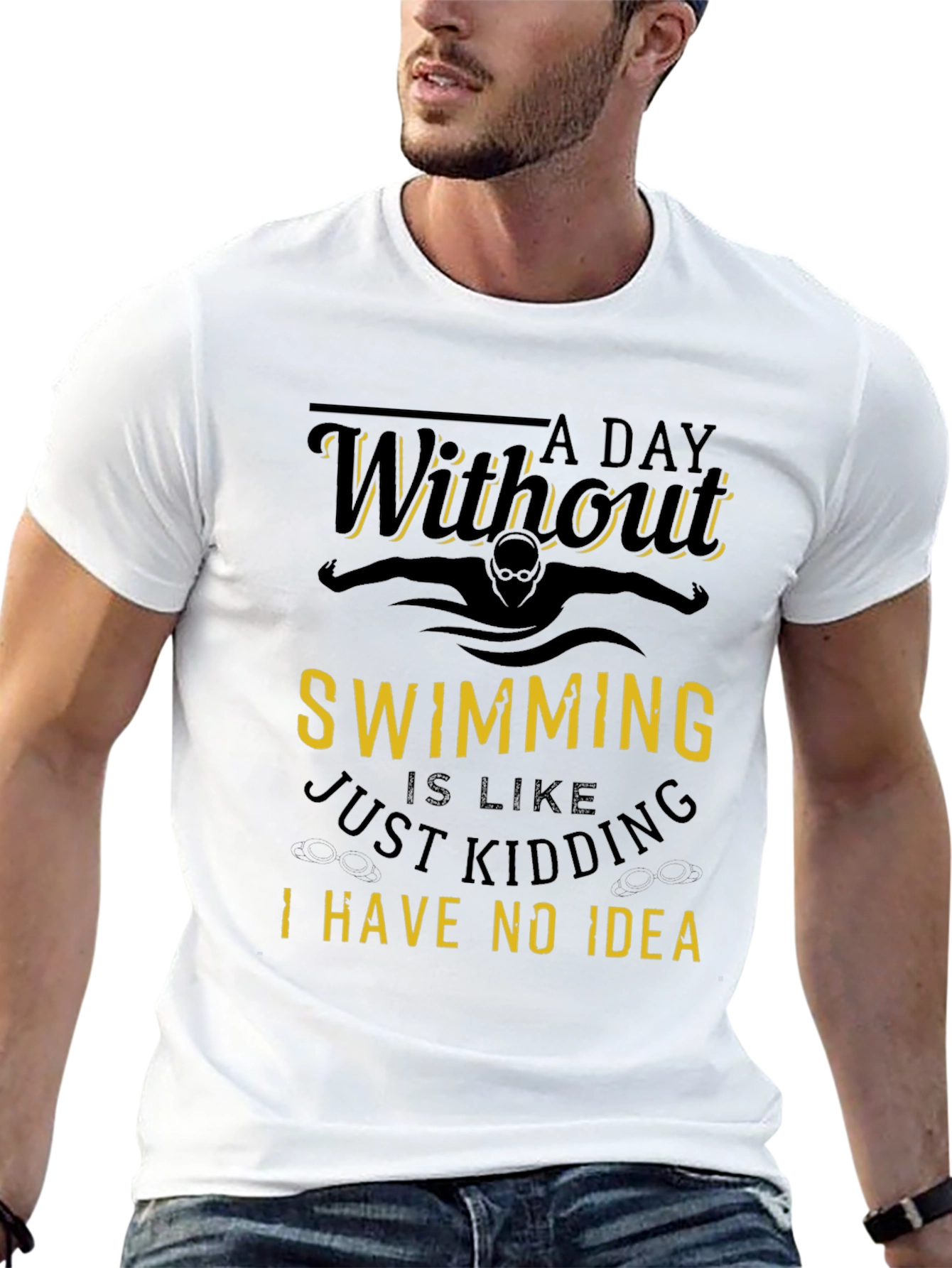 Funny Swimming T-Shirt: Without a Day Swimming