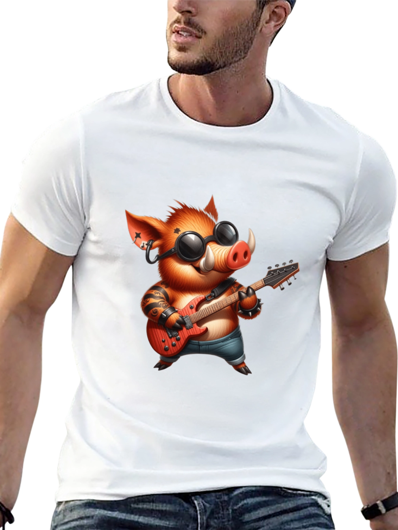 Cool Hog Guitarist T-Shirt